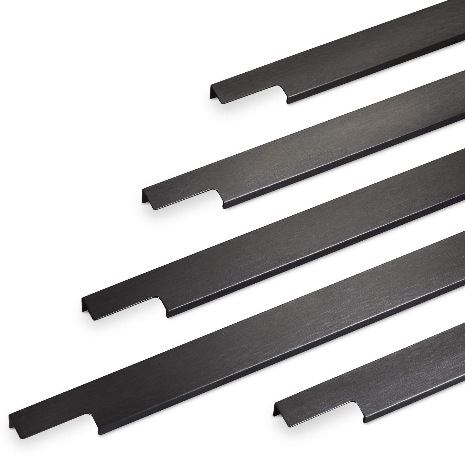 SO-TECH® Möbelgriff Griffleiste BLANKETT, schwarz gebürstet (1-St), Länge 145 mm, wird an die Frontinnenseite verschraubt