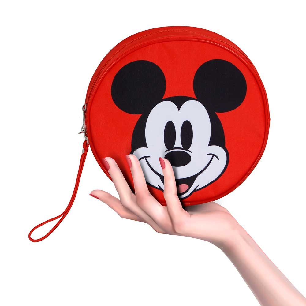Karactermania Kosmetiktasche Disney Micky Maus Face Jumbo Kulturbeutel Kulturtasche Strandtasche, praktische Trageschlaufe