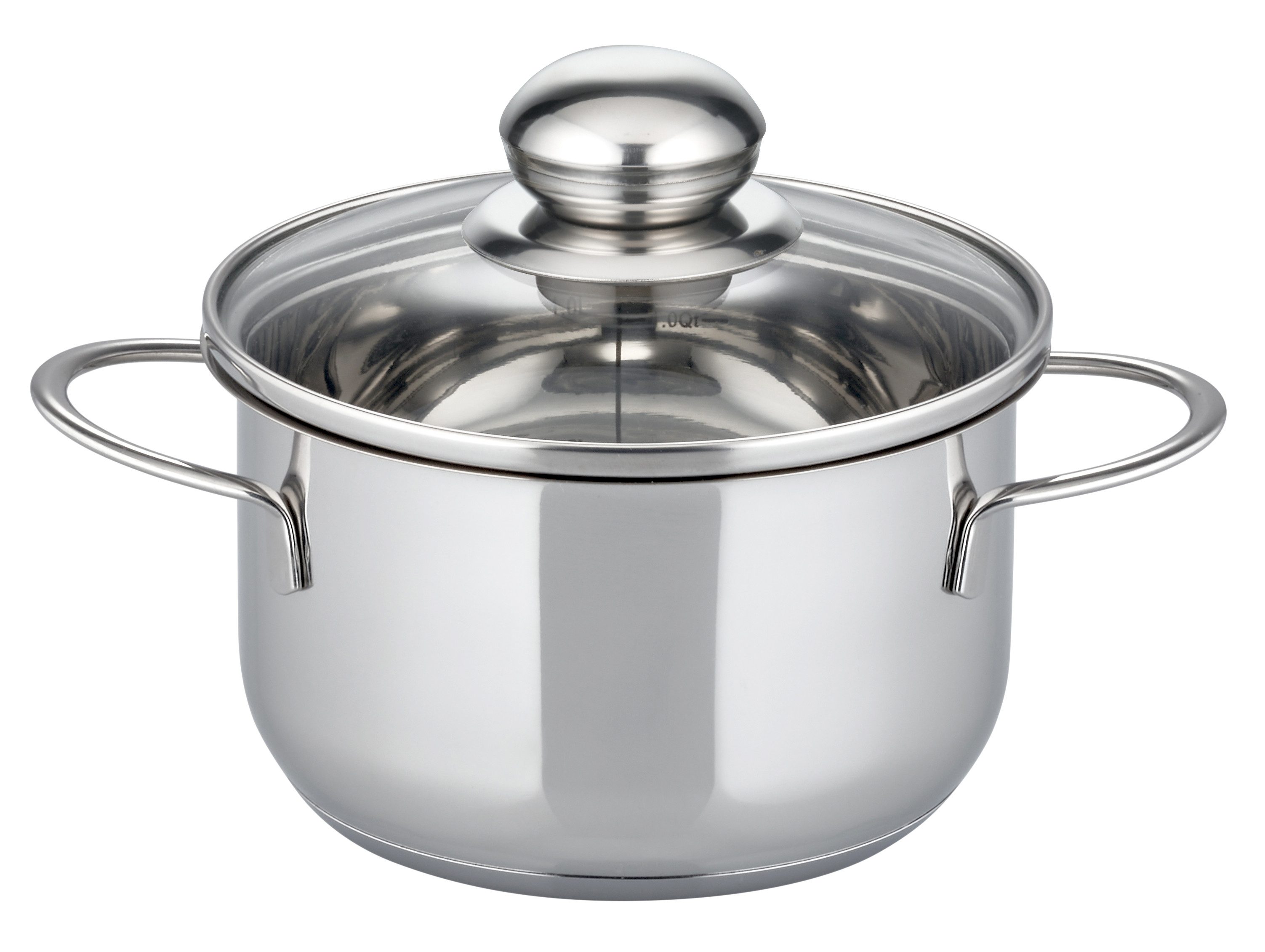 Elo Basic Topf-Set Prima Tavola Edelstahl Topfset 20-teilig, Edelstahl 201 (Set, 20-tlg), Volumenskala