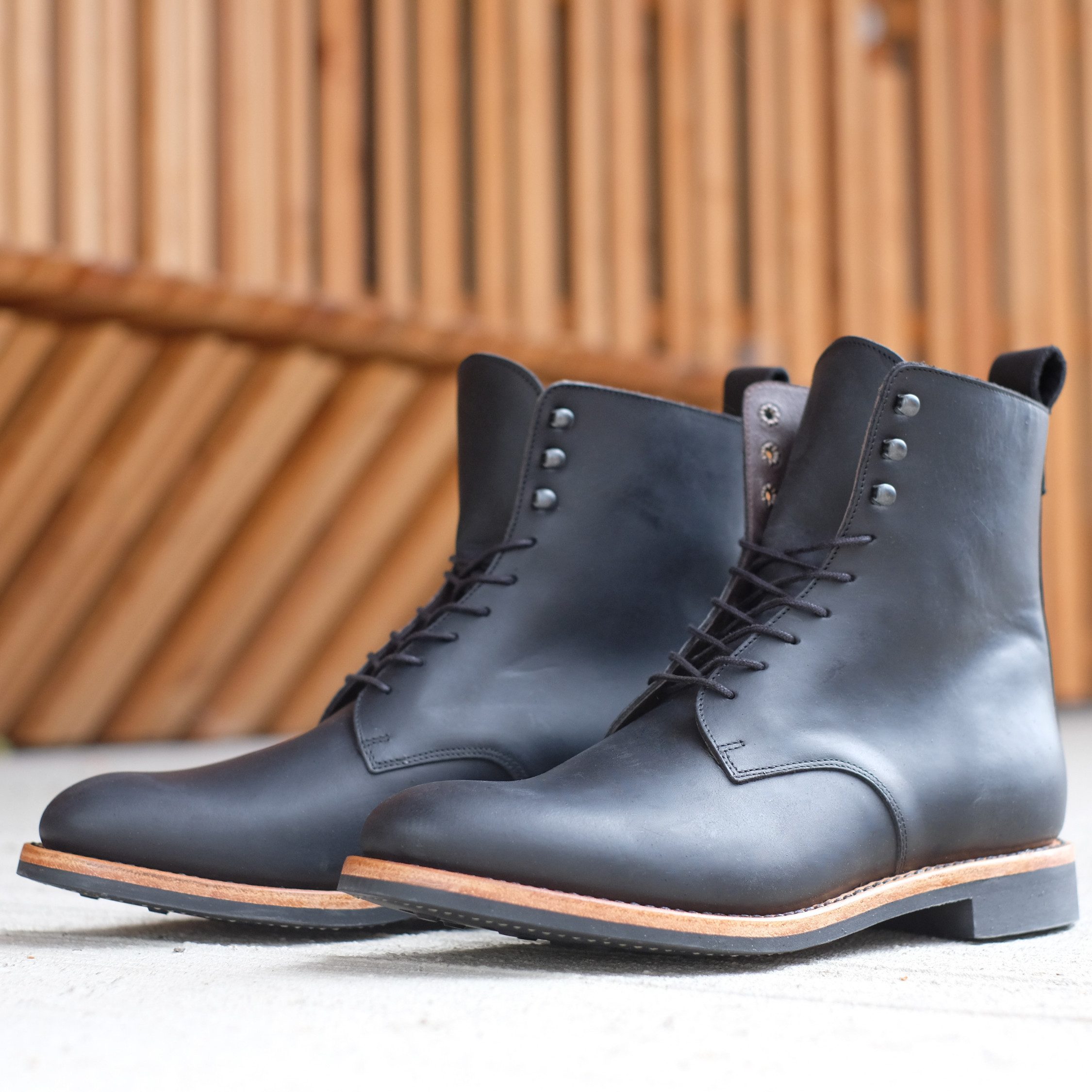 SORBAS Welted No.7 Rahmengenähte Stiefel Schnürstiefel rahmengenäht, goodyear, aus echtem Leder, Sohle austauschbar