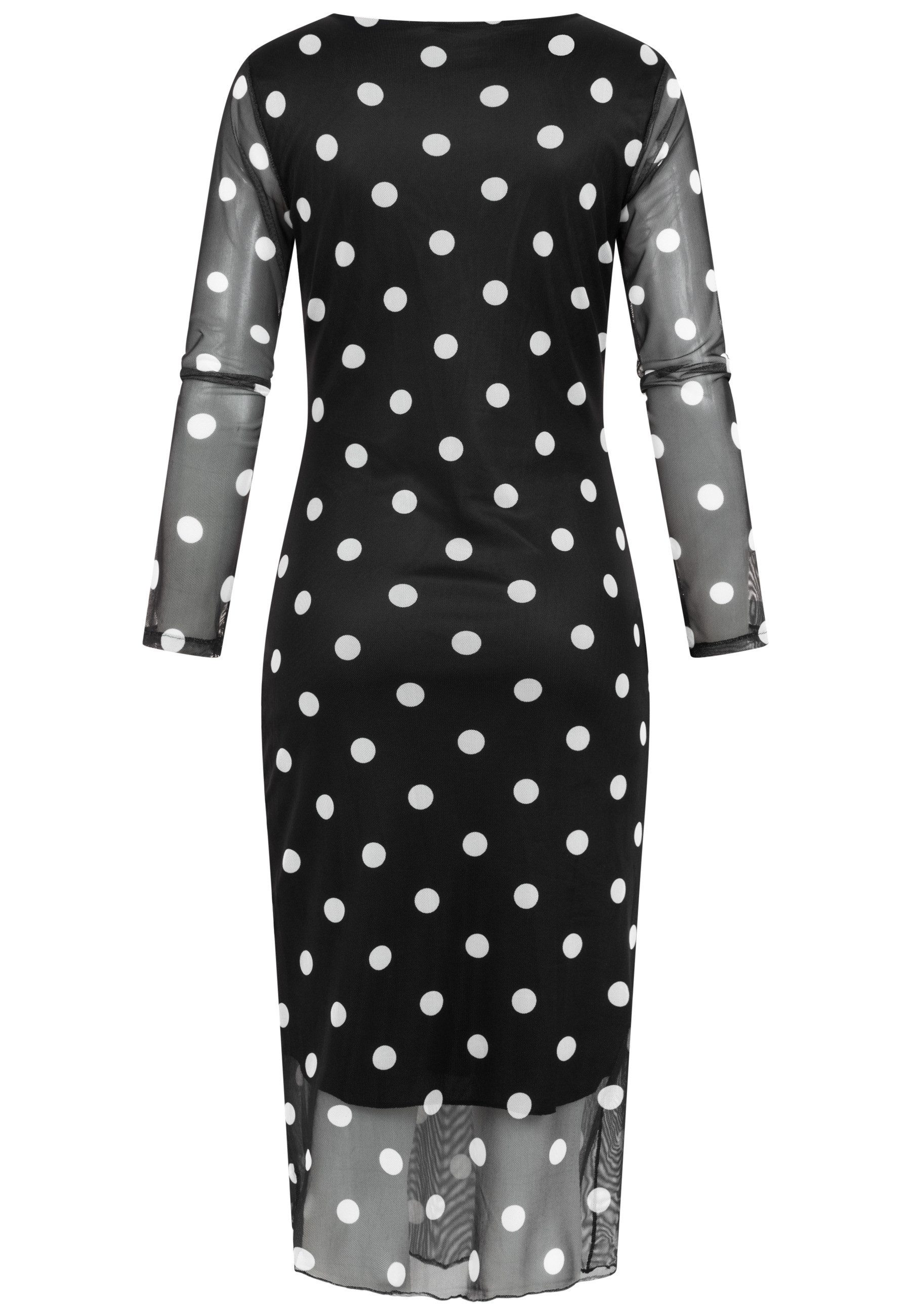 CLOUD 5IVE A-Linien-Kleid CLOUD 5IVE Long-sleeve Dress Polka Dots (1-tlg) – Bild 2 von 5