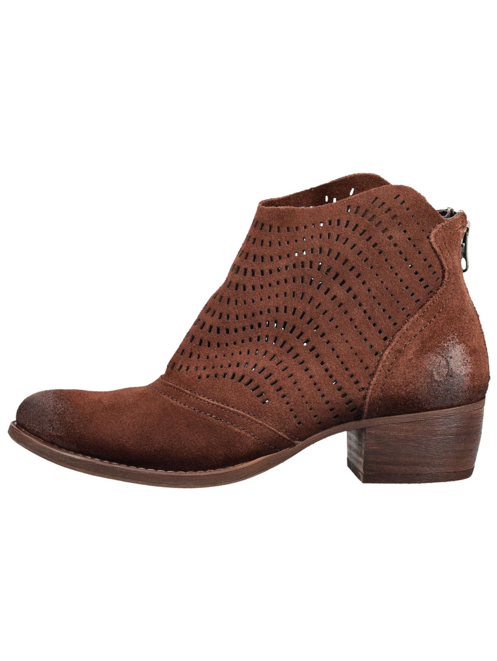 Felmini Stiefelette Veloursleder Cowboy Stiefelette