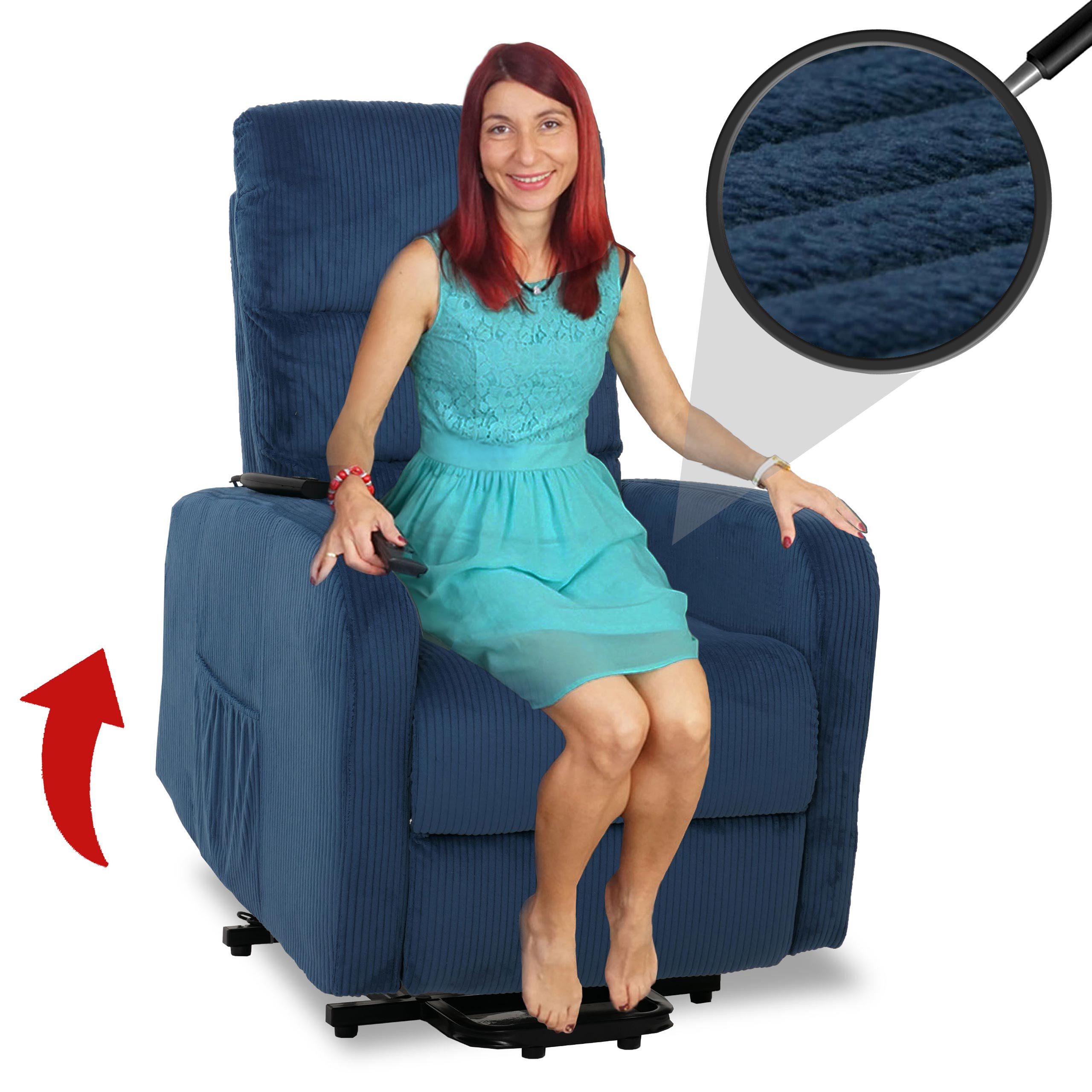 MCW TV-Sessel MCW-K62-CO, Breite Armlehnen, Mit Fußstütze