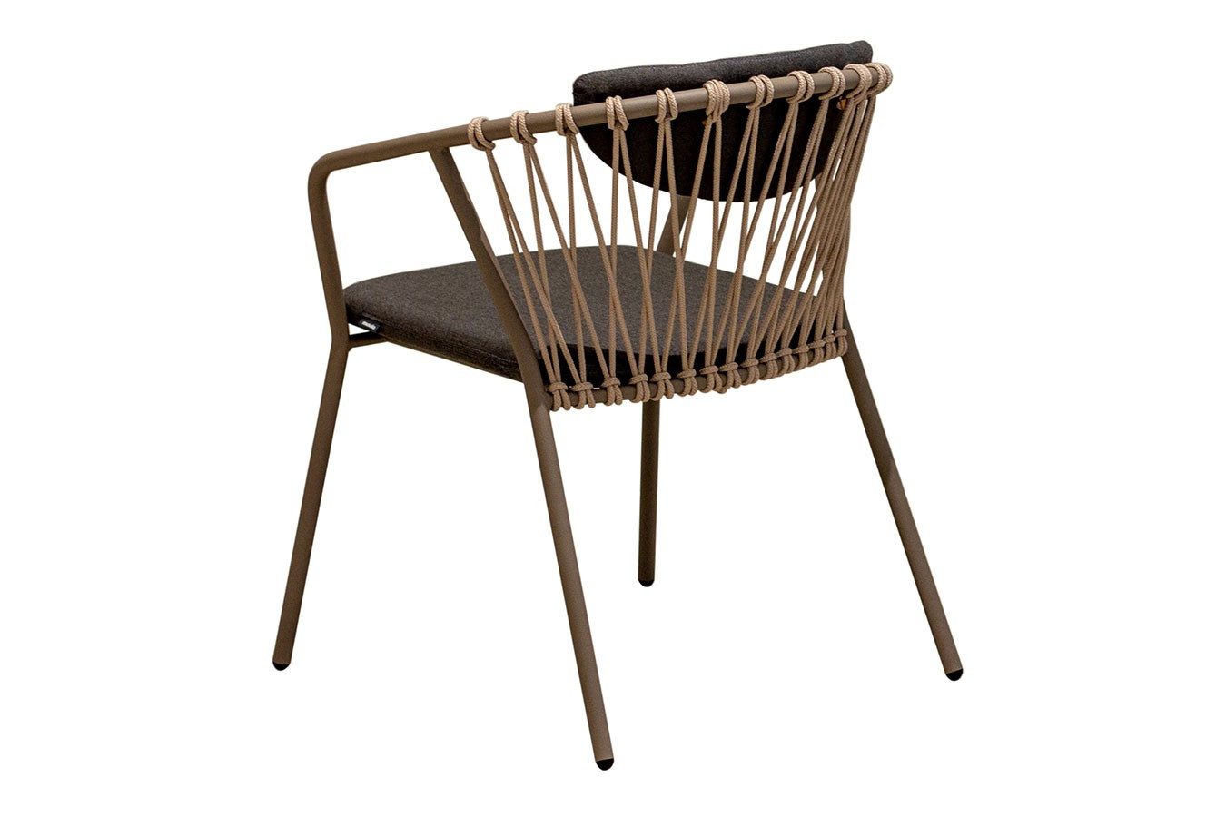 Tischhelden Gartenstuhl Designstuhl Baga mit zweiteiger Polsterung braun
