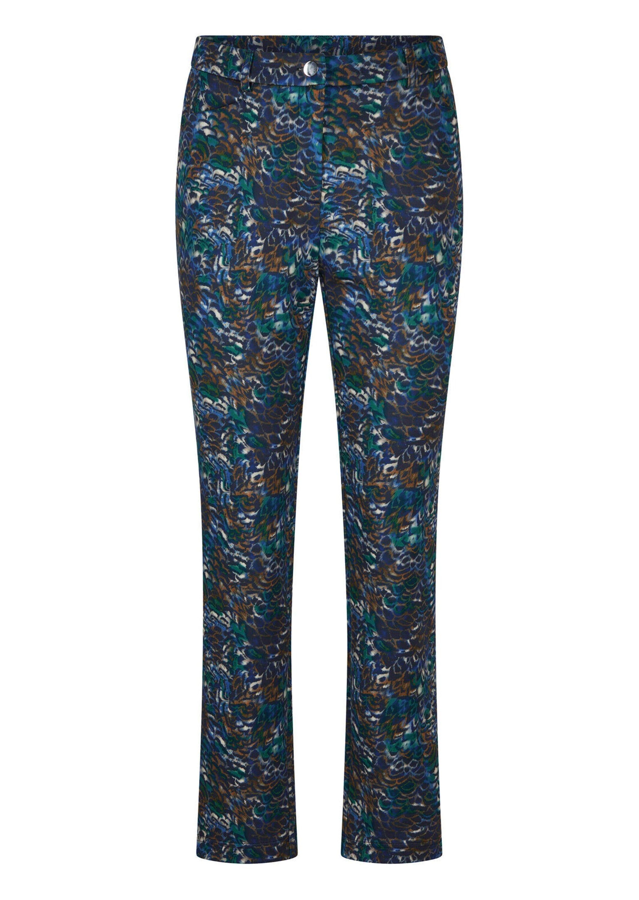 Stoffhose Knöchellange Stretch-Druckhose LOUISA