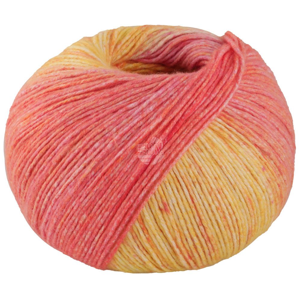 LANA GROSSA GOMITOLO MAMBO Häkelwolle, 240 m (Bio-Baumwollgarn mit spannendem Streifen-Farbverlauf), 100 g