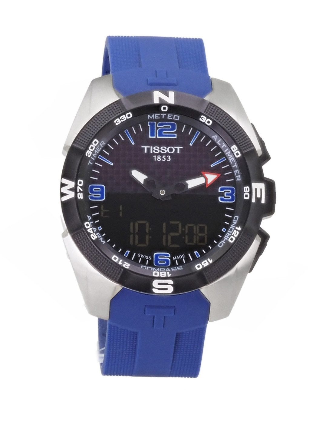 Tissot Quarzuhr Tissot Herren Quarz Uhr Set Chronograph T-Touch Expert Solar Ice Hocke, (Blau)
