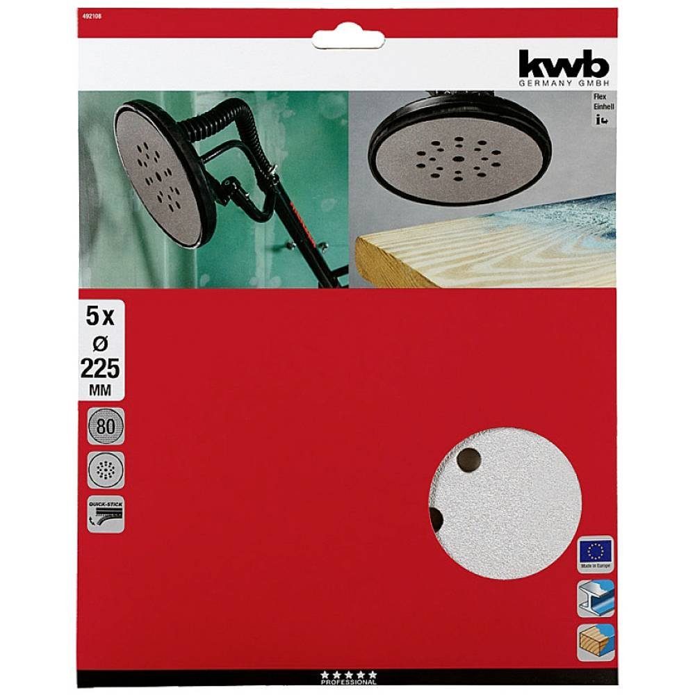 Thumbnail - kwb Schleifpapier Quick-Stick Schleif-Scheibe K 80 – für
