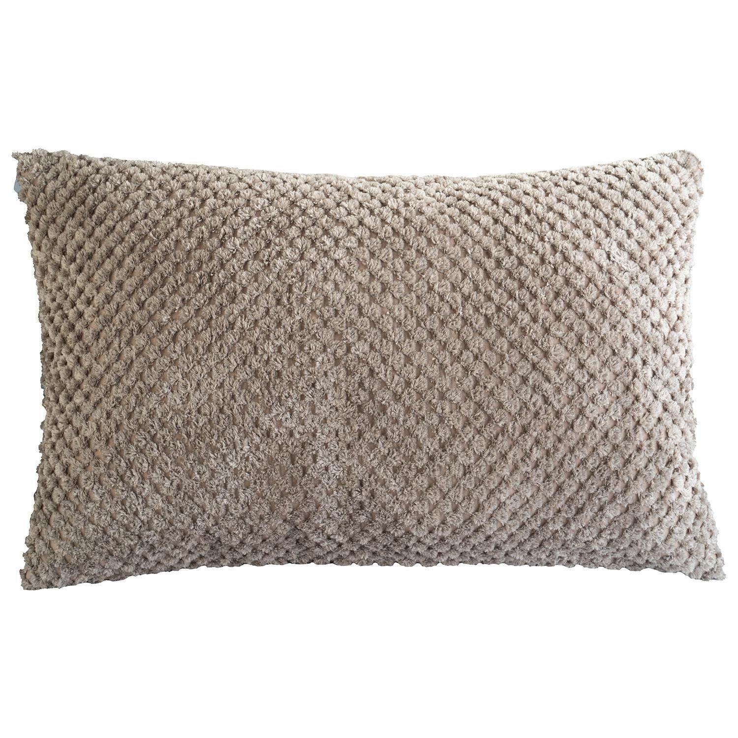Kissenhülle MAX, B 48 cm x L 30 cm, Greige, Polyester, (1 Stück), in Bubbleoptik
