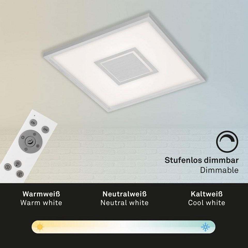 TRANGO LED Panel, 3469 LED Panel Deckenlampe 36 Watt *KI* CCT Farbtemperatur  Steuerung 3000K bis 6500K & Helligkeit stufenlos dimmbar mit Fernbedienung  Memory & Timer Deckenleuchte Ultra-Flach, Deckenstrahler, Wandleuchte  595x595x59mm