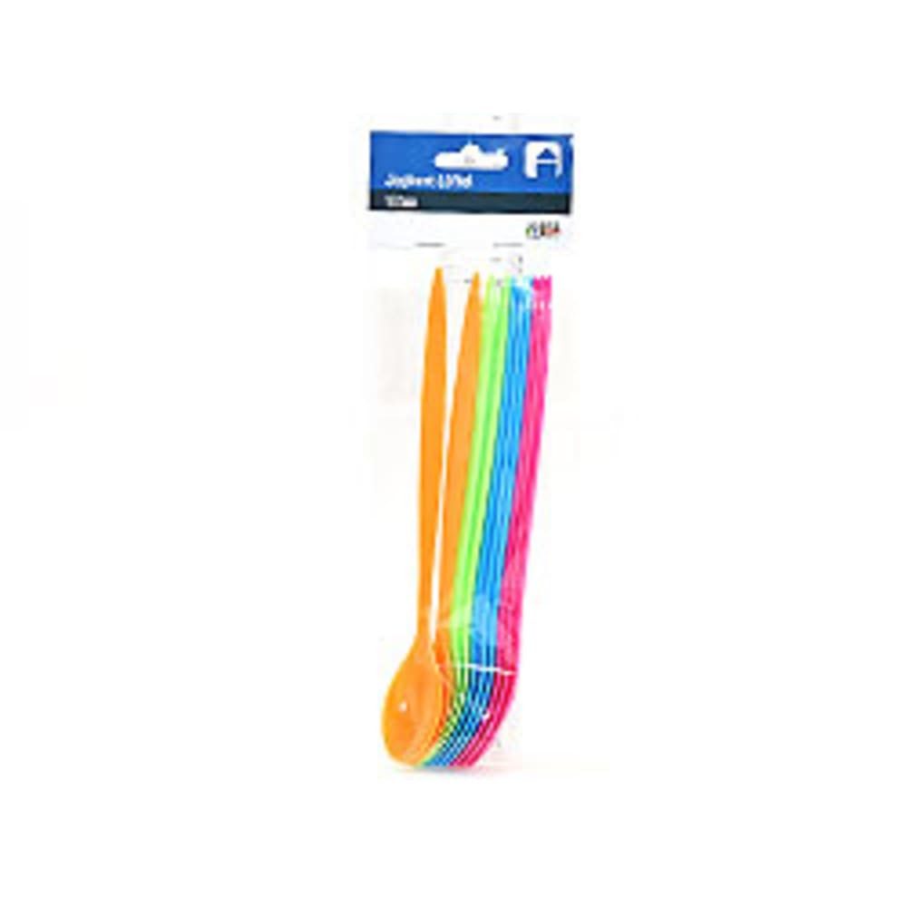 HundB Dessertlöffel Joghurtlöffel Dessertlöffel Set Bunt 10 Stück 215mm (10 Stück), Joghurtlöffel Löffel Kunststofflöffel Dessertlöffel Plastiklöffel