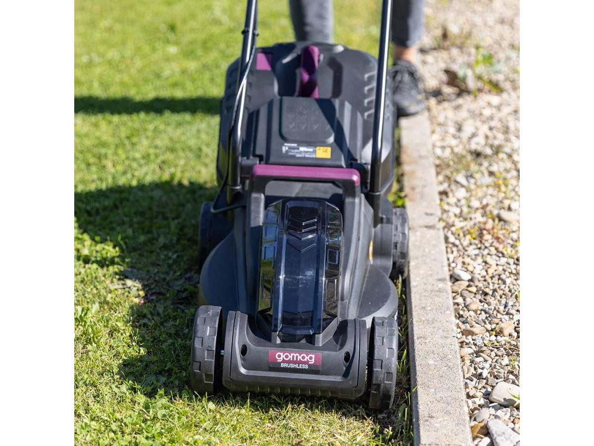 Gomag Akkurasenmäher GO-RSM320BL, 32 cm Schnittbreite, (Solo, ohne Akku & Ladegerät), Große 30L Fangbox