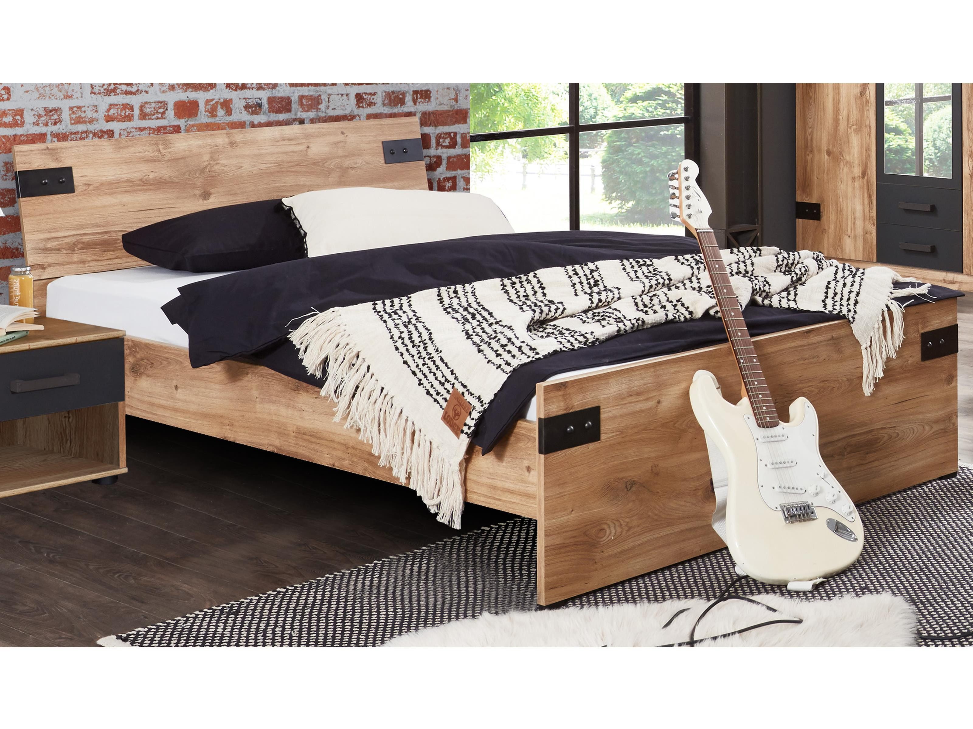 möbelando Bett Lothar, 96 x 85 x 210 cm (B/H/T)