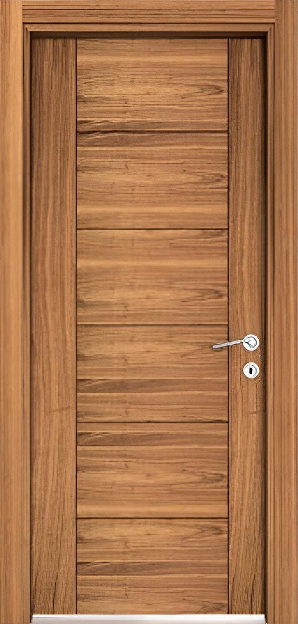 Xlmoebel Zimmertür Braune Innentür aus Holz für Wohnräume und Büros (Einzeltür, 1-St), Made in Europa