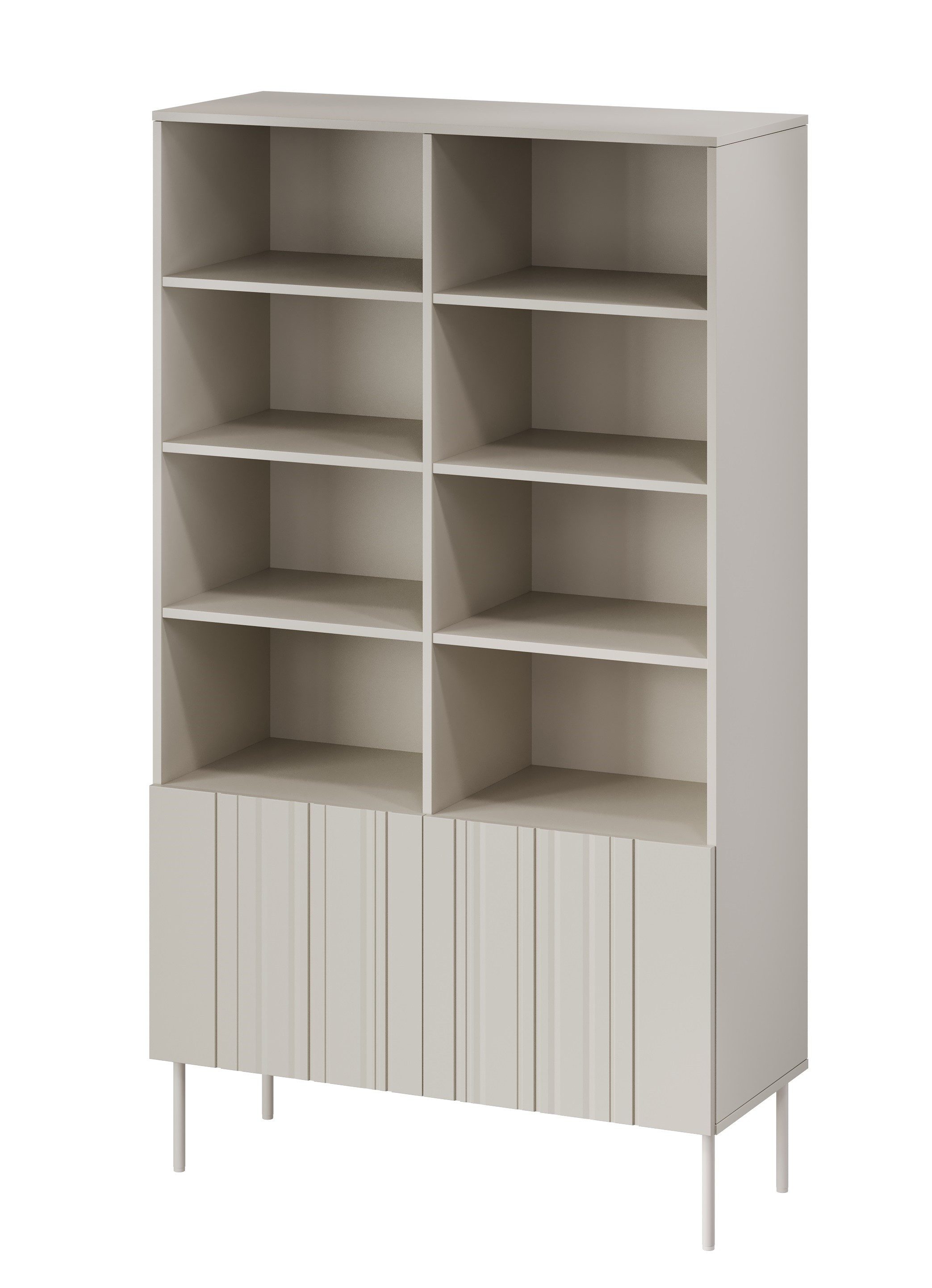 99rooms Bücherregal Kreut, Standregal, Bücherregal, Modern Design, bietet viel Platz und Abstellfläche, PUSH-CLICK