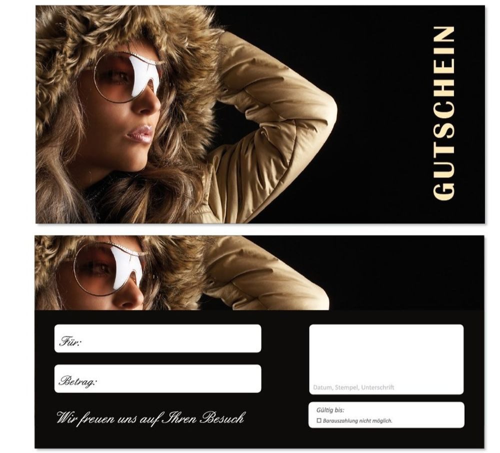 Geschenkkarte Geschenkgutscheine Bekleidungsgeschäft Modeboutique Shopping