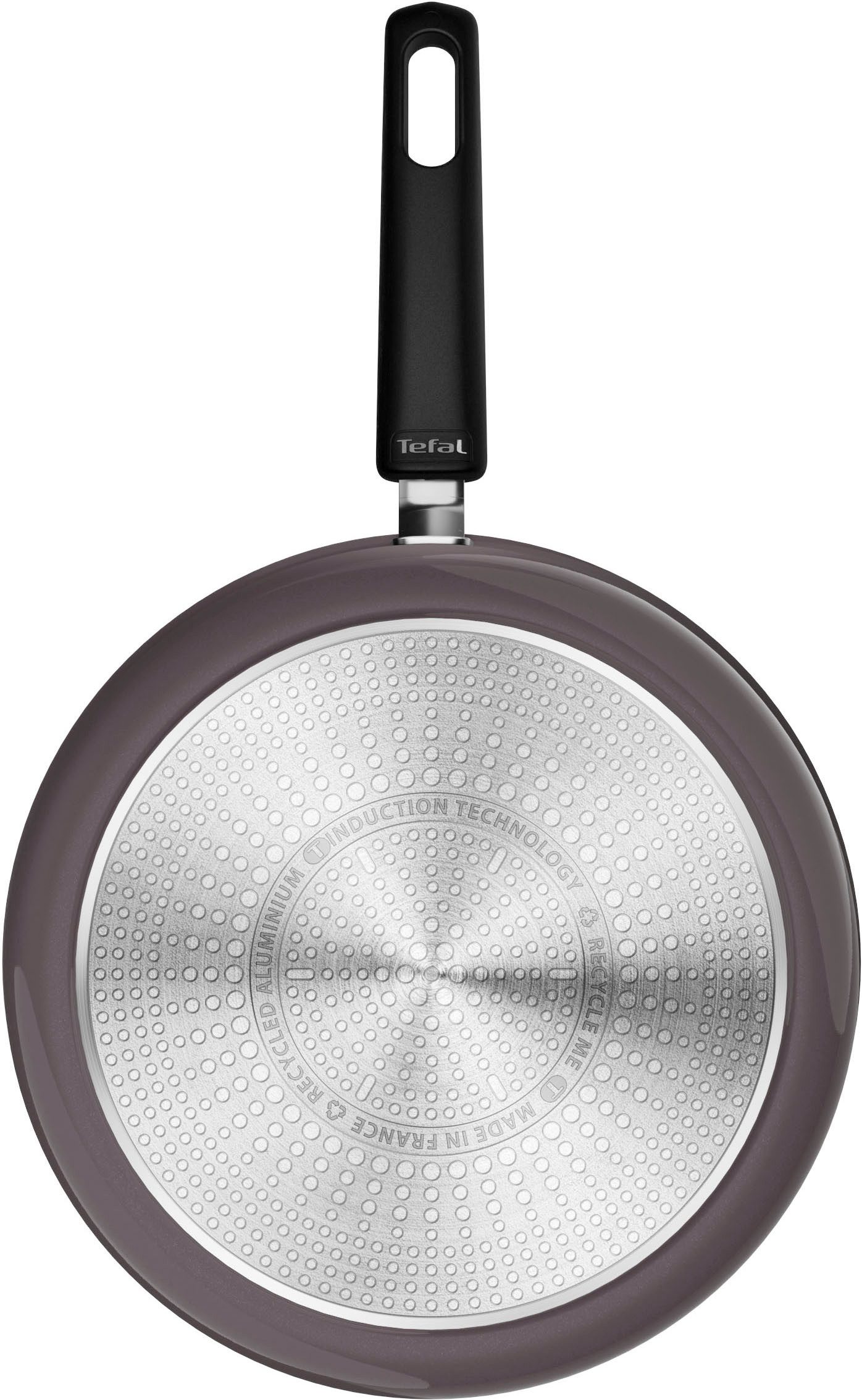 Tefal Schmorpfanne Ceramic Control Grey, Aluminium (1 Schmorpfanne 24 cm inkl. Glasdeckel), Keramikbeschichtung, Induktion, Thermo-Signal Temperaturanzeiger