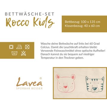 Kinderbettwäsche Set Rocco, Lavea, mit Reißverschluss