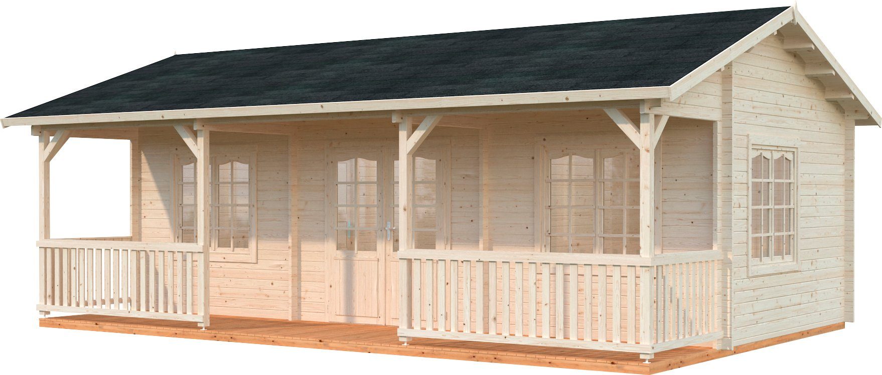 Palmako Gartenhaus Ferienhaus Sandra, BxT: 791x370 cm, inklusive Fußboden