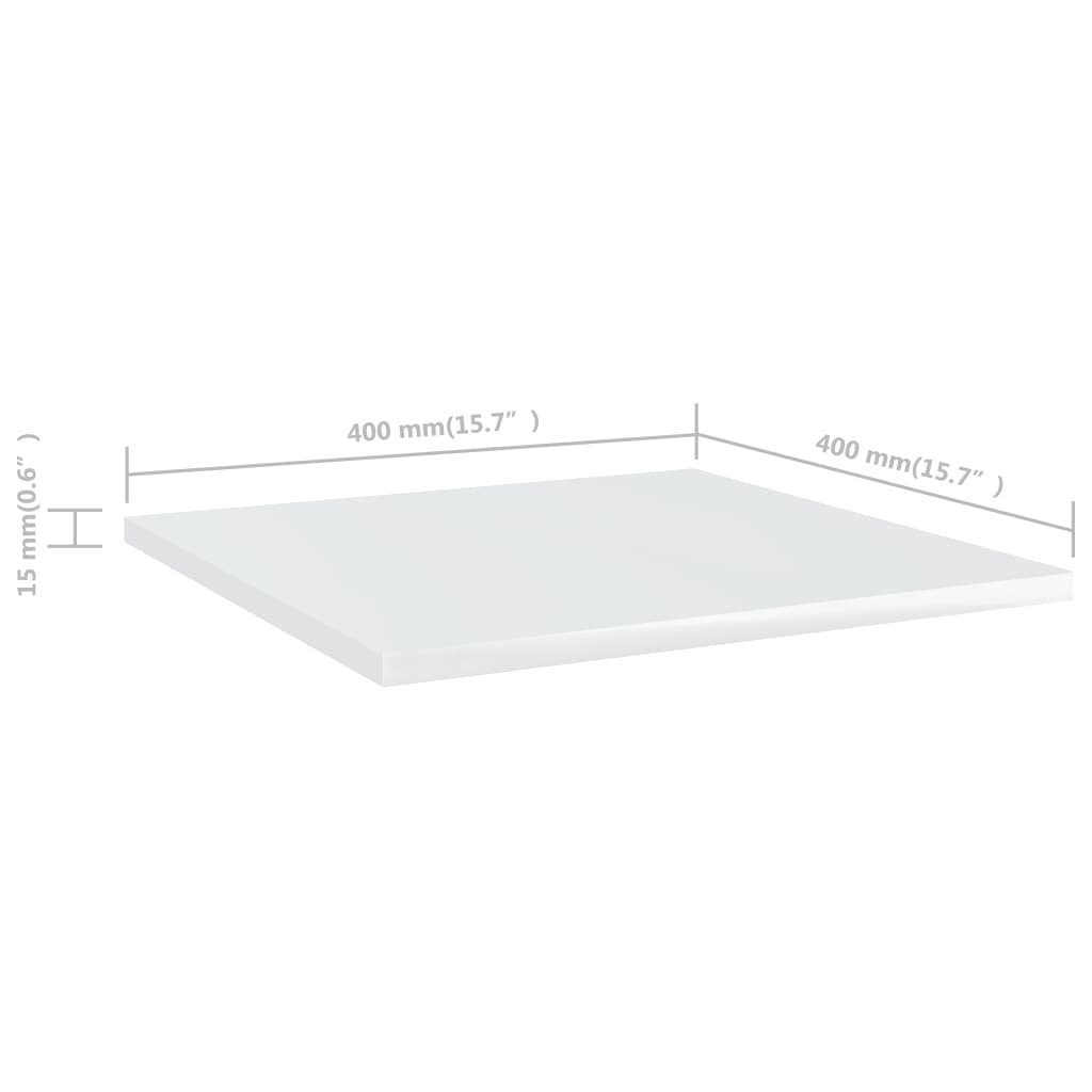 40x40x1,5 Einlegeboden möbelando 3016495 cm (LxBxH) in Abmessungen (8er-Set), Hochglanz-Weiß.