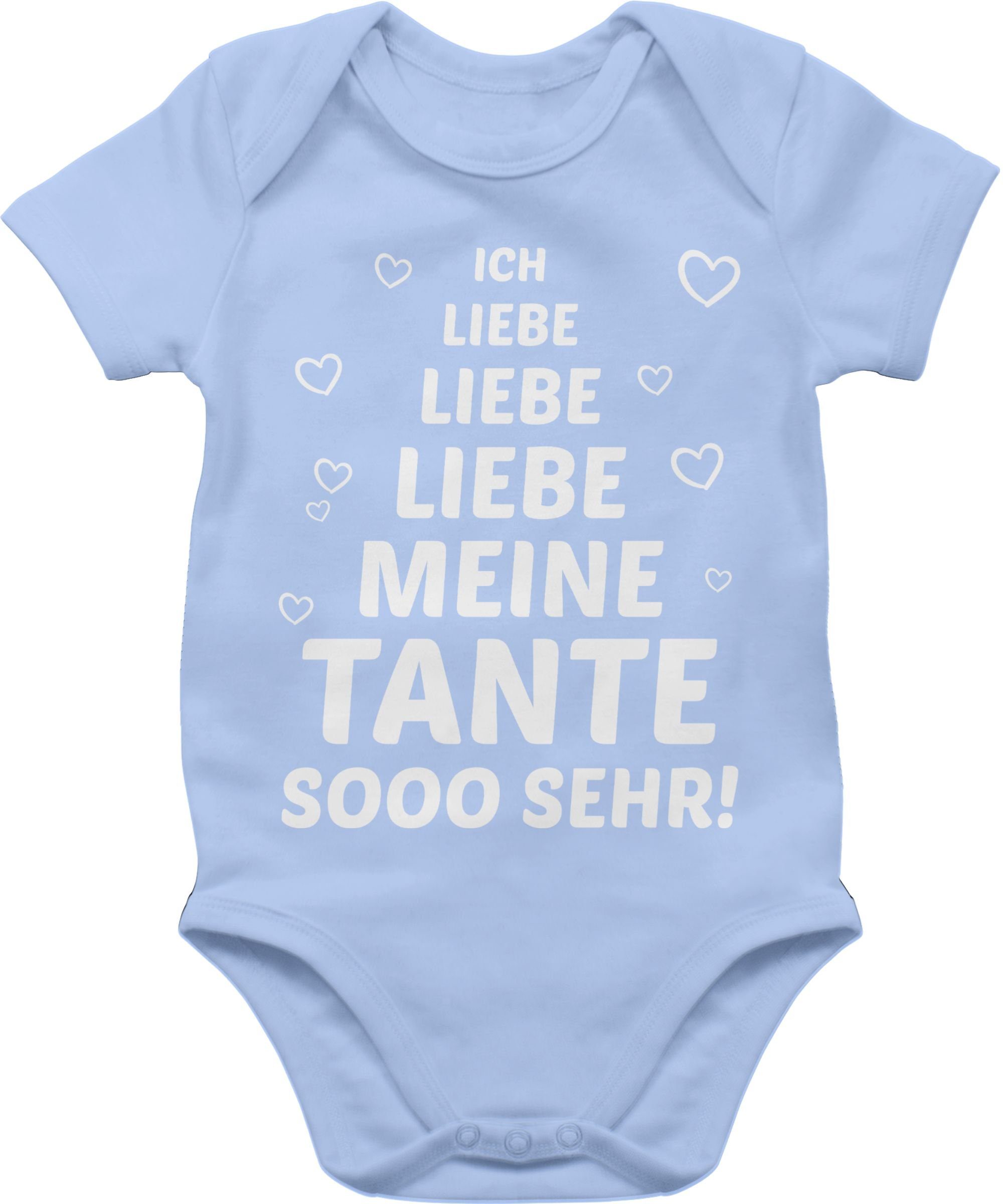 Shirtracer Shirtbody Ich liebe meine Tante so sehr Sprüche Baby