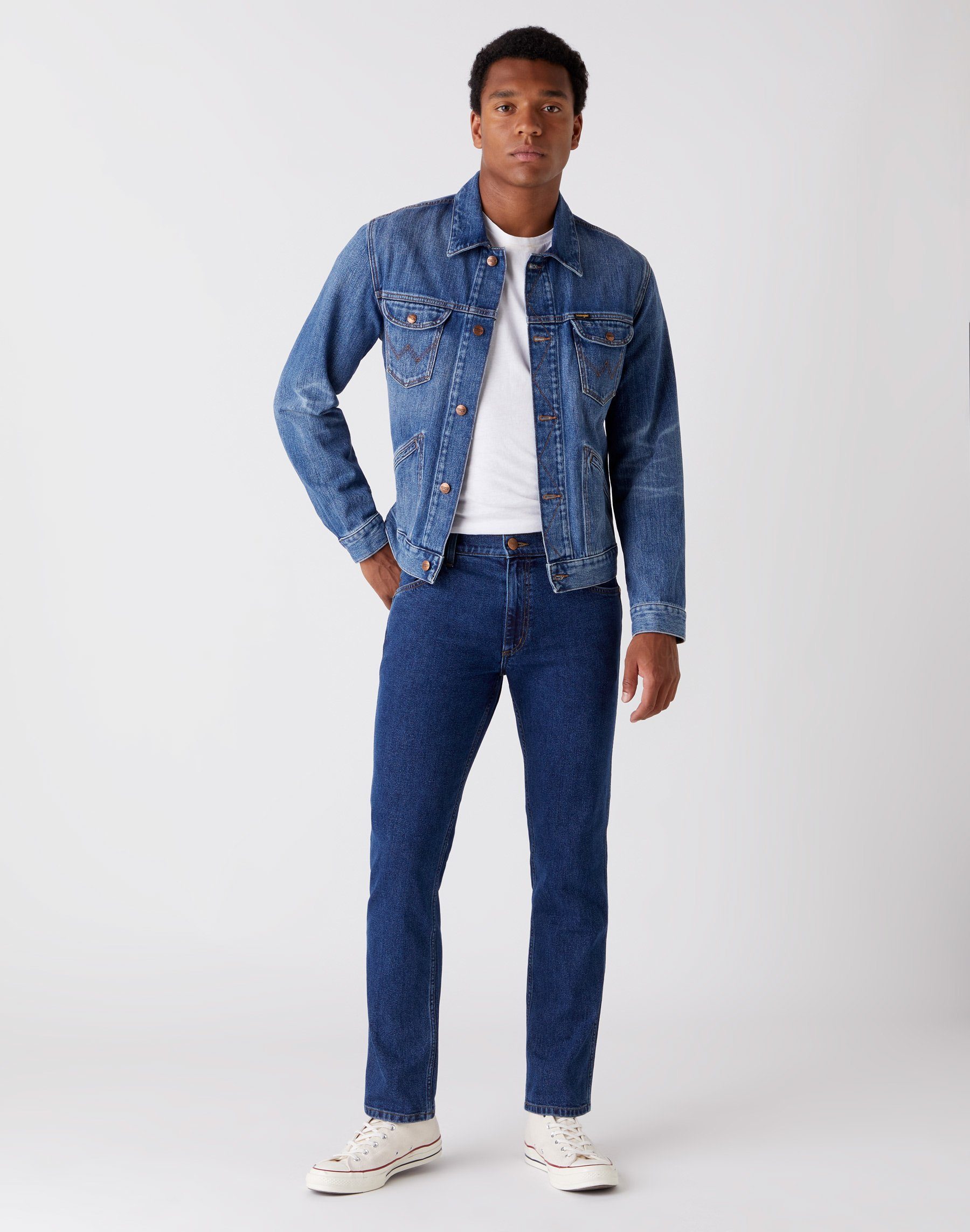 Herren Jeans Wrangler 5-Pocket-Jeans WRANGLER GREENSBORO ride on W15QU5225