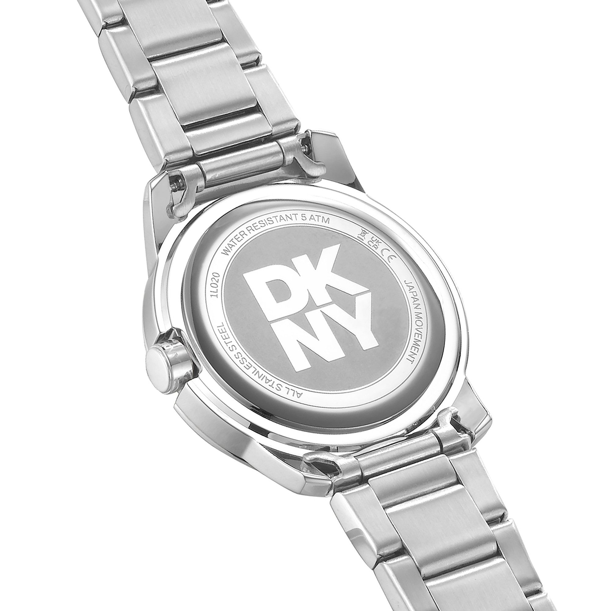 DKNY Quarzuhr Park Ave Midi DK1L020M0035, Armbanduhr, Damenuhr, Edelstahlarmband, analog