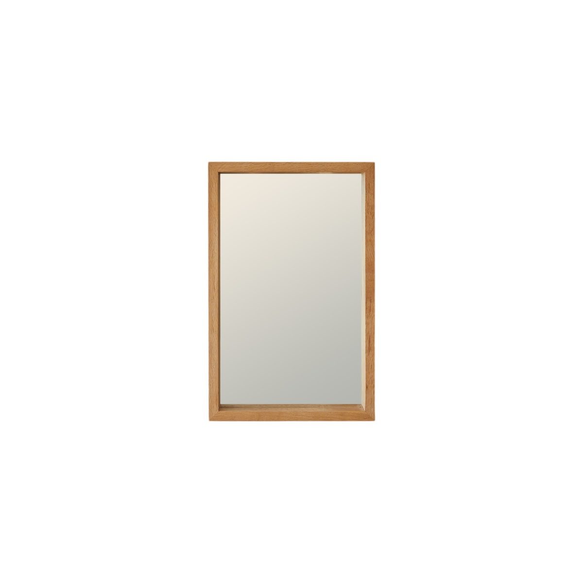 Tikamoon Spiegel Spiegel Badezimmerspiegel Wandspiegel mit Rahmen aus Eichenholz 70x45
