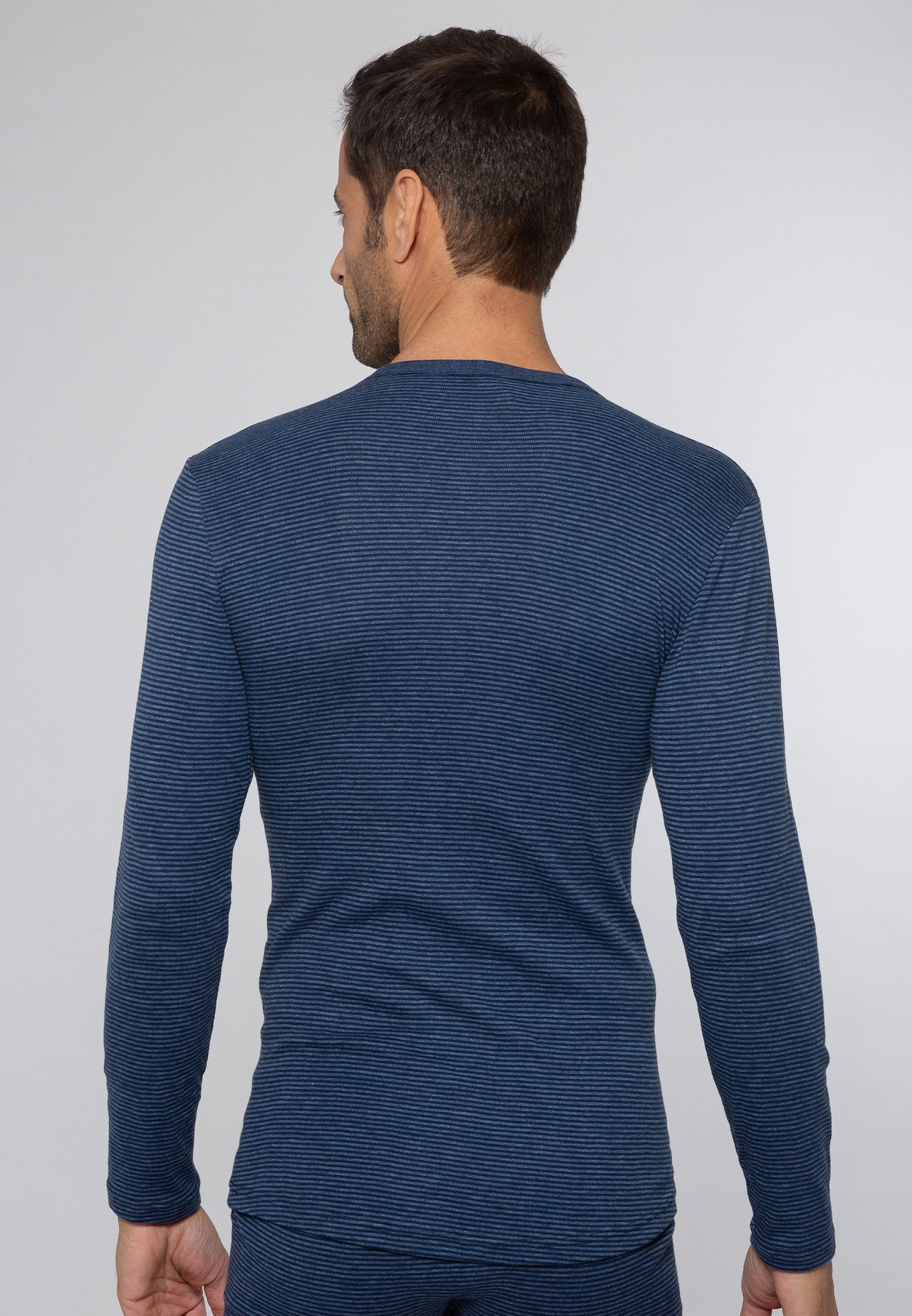 Ammann Unterhemd Jeans Feinripp (1-St) Unterhemd / Shirt Langarm - Baumwolle
