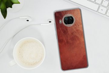 MuchoWow Handyhülle Leder - Lederoptik - Braun - Hell, Phone Case, Handyhülle Xiaomi Mi 10T Lite, Silikon, Schutzhülle