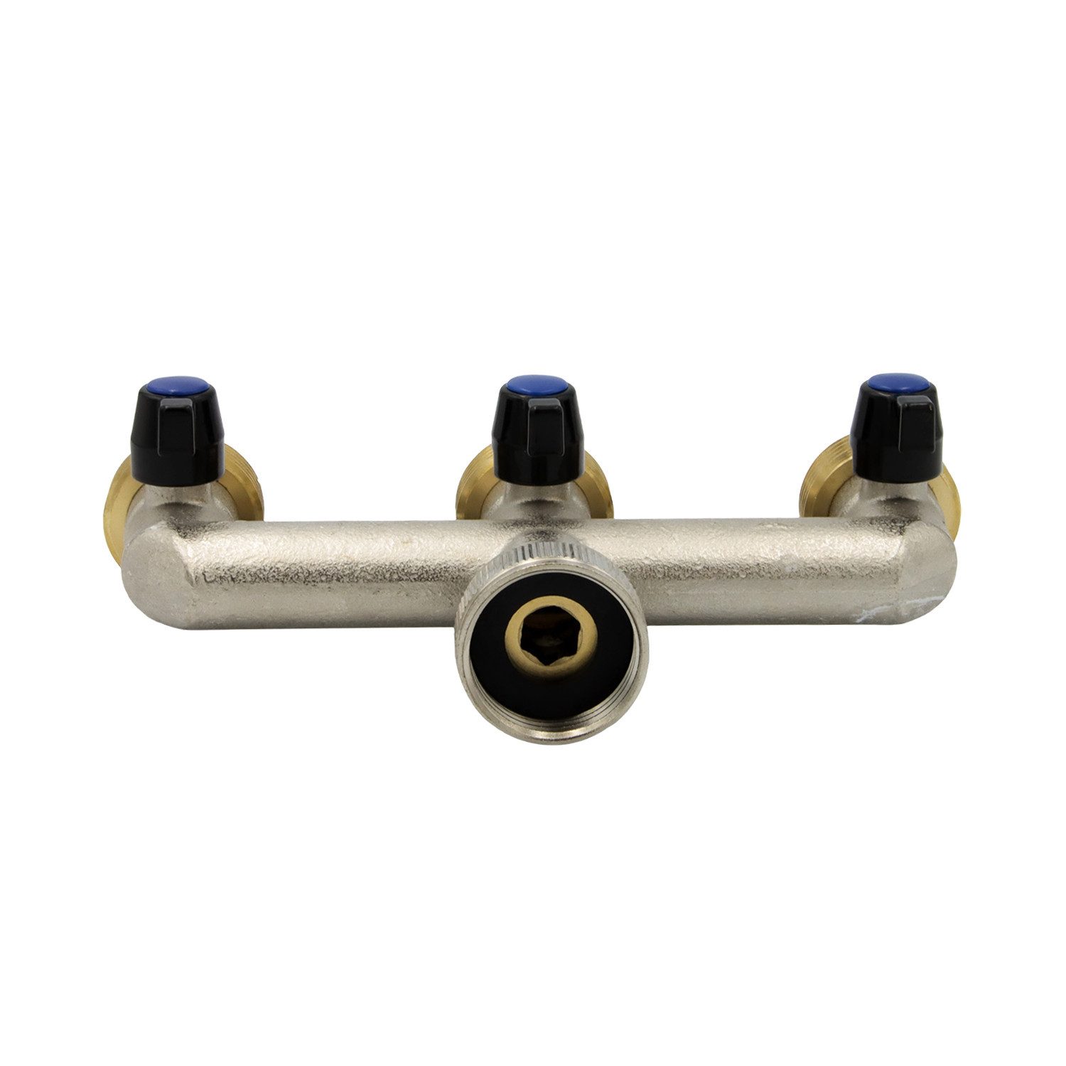 Stabilo Sanitär Gewindefitting Wasserverteiler 3-fach 1" Messing – Bild 5 von 5