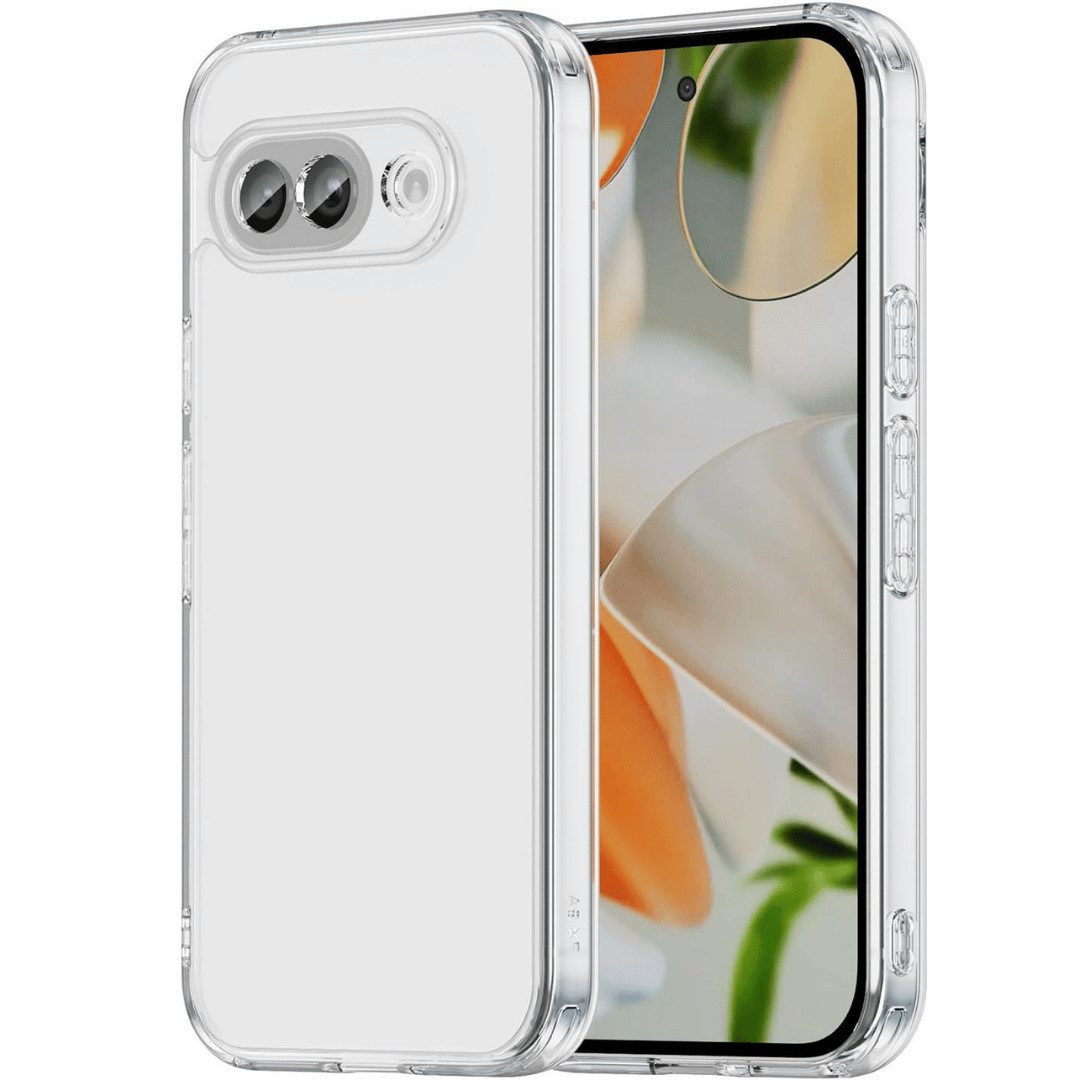 SmartUP Smartphone-Hülle für Google Pixel 9A Schutz Slim Cover Case Bumper Silikon Transparent 6,3 Zoll, Silikon Schutzhülle mit Kameraschutz