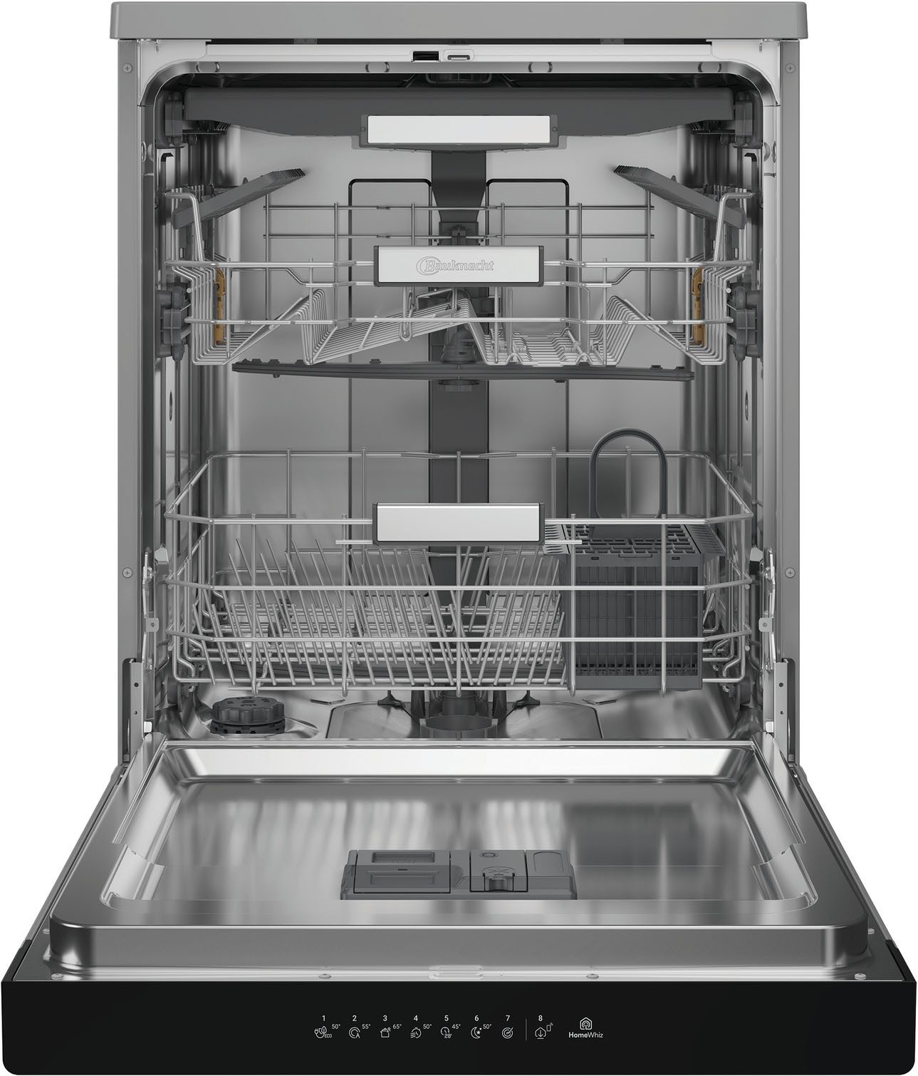 BAUKNECHT Standgeschirrspüler OBFC Ecosilent2 9760, 9,5 l, 14 Maßgedecke, ActiveDry – automatische Türöffnung für bessere Trocknungsergebnisse – Bild 4 von 5