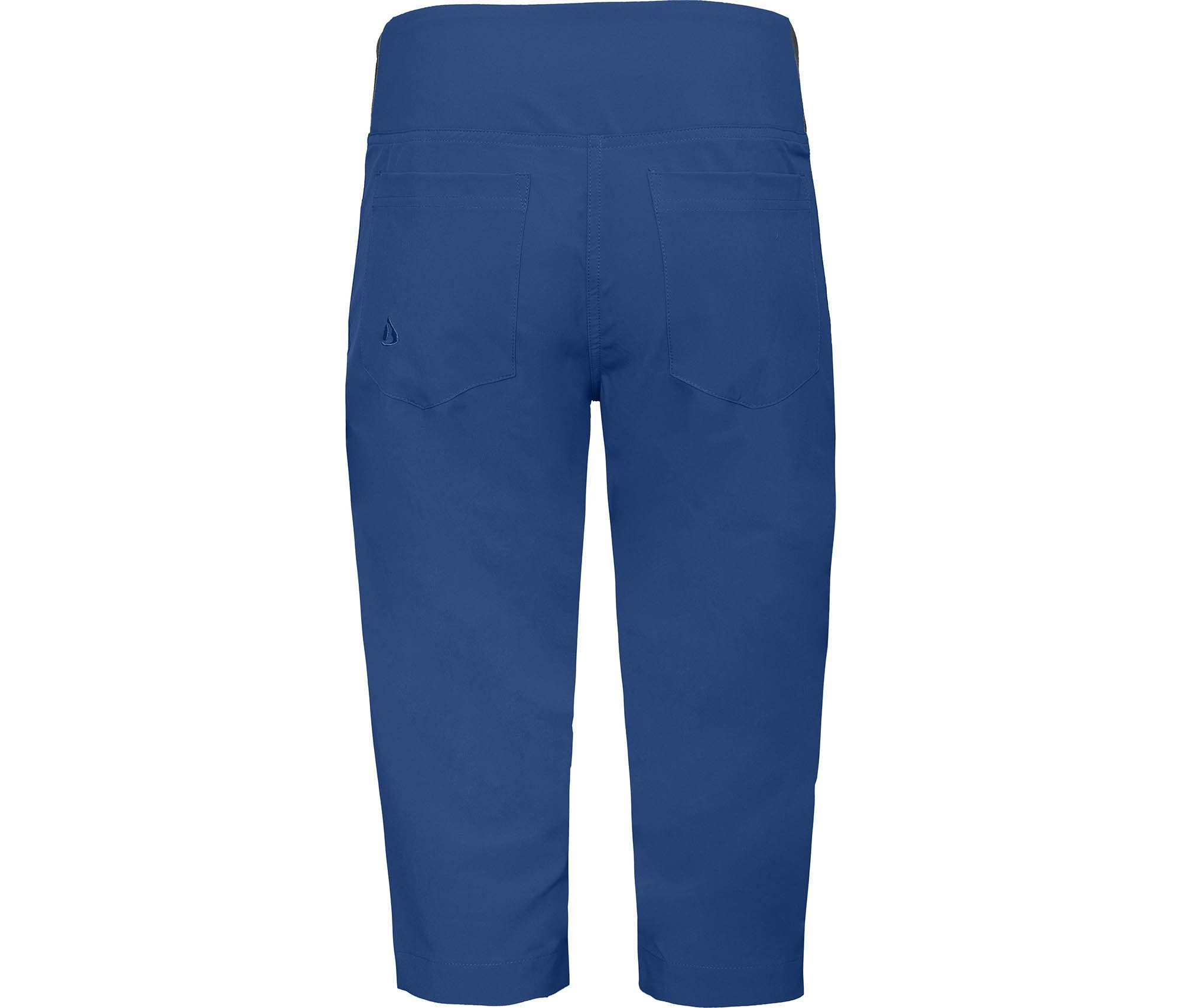 Wanderhose, Damen Vario elastisch, Normalgrößen, (slim) blau recycelt, Bergson Outdoorhose AALBORG 3/4 Capri sportlich,