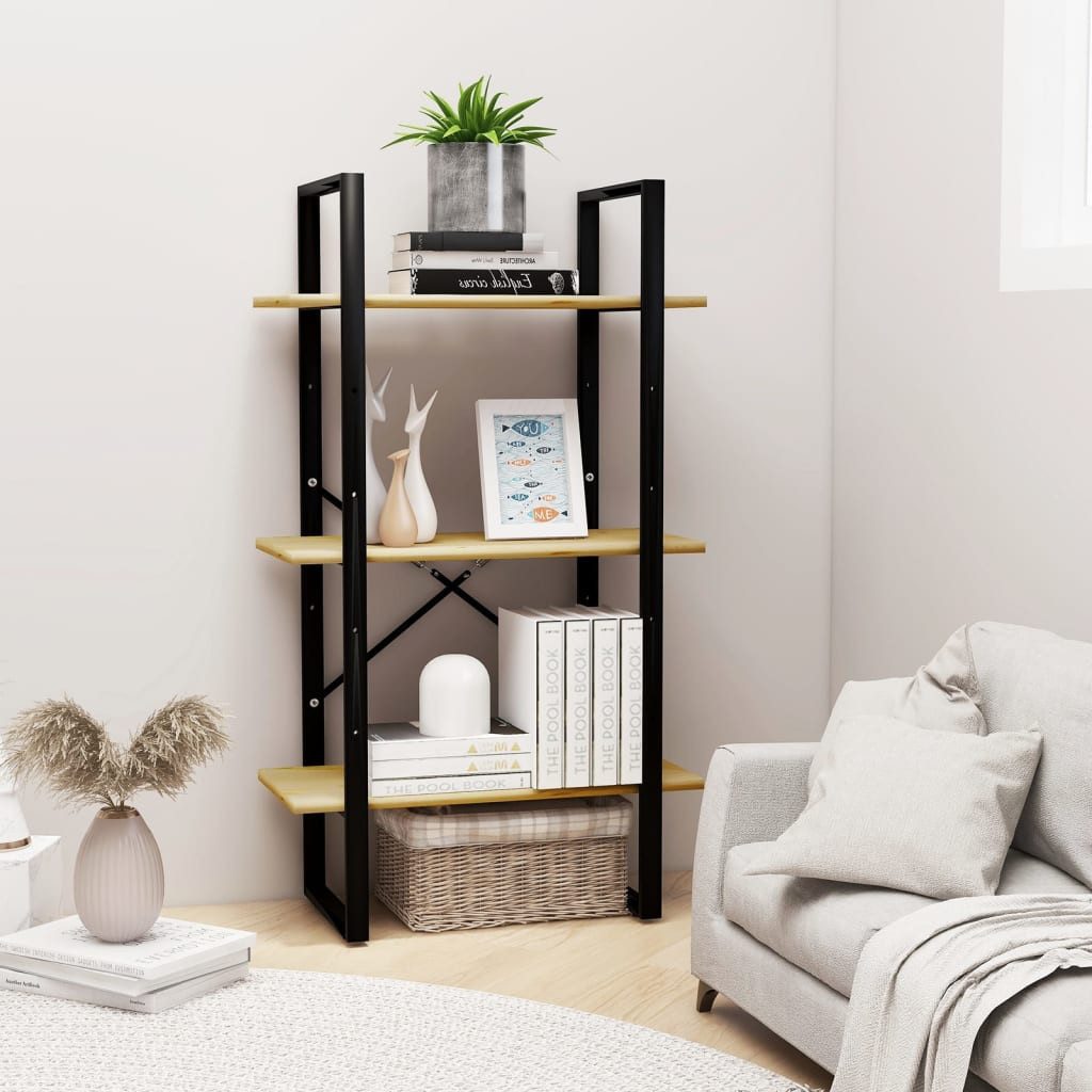 vidaXL Bücherregal NA Bücherregal Lagerregal Mehrzweckregal 60x30x105 cm Massivholz Kiefe