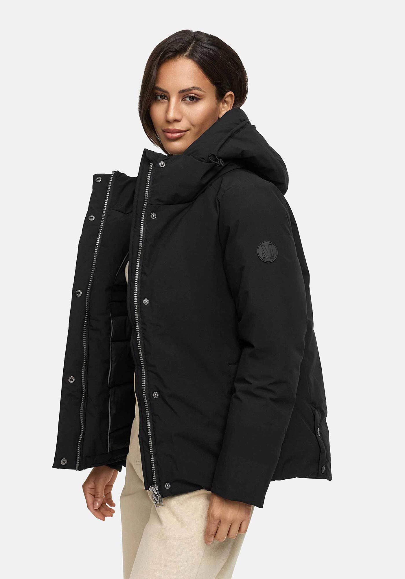 Marikoo Winterjacke Yeminaa warm für den Winter - hinten länger geschnitten