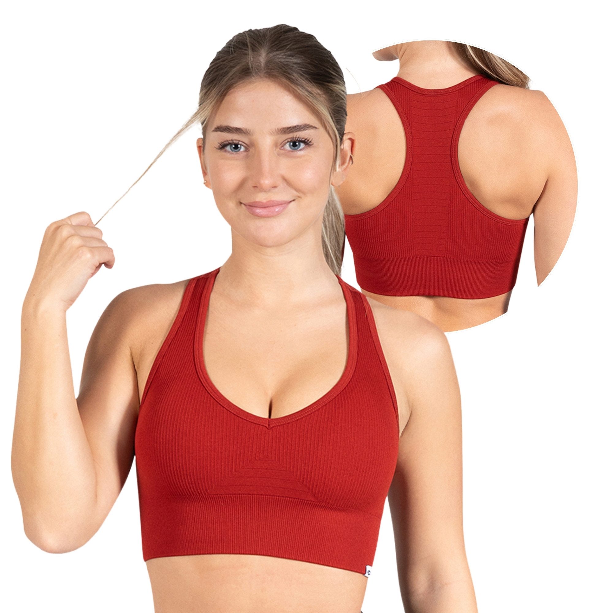 Smilodox Sport-BH Amaze Pro, Seamless Sport Bra Gerippter Stoff Fitness Yog günstig online kaufen