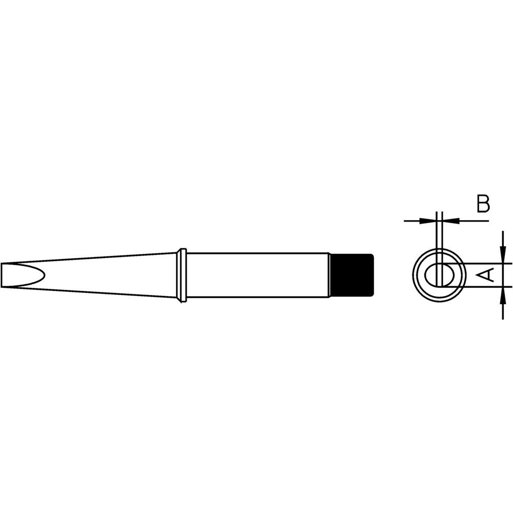 Lötfitting Weller 4CT6D7-1 Lötspitze Meißelform, gerade Spitzen-Größe 5 mm Inhal