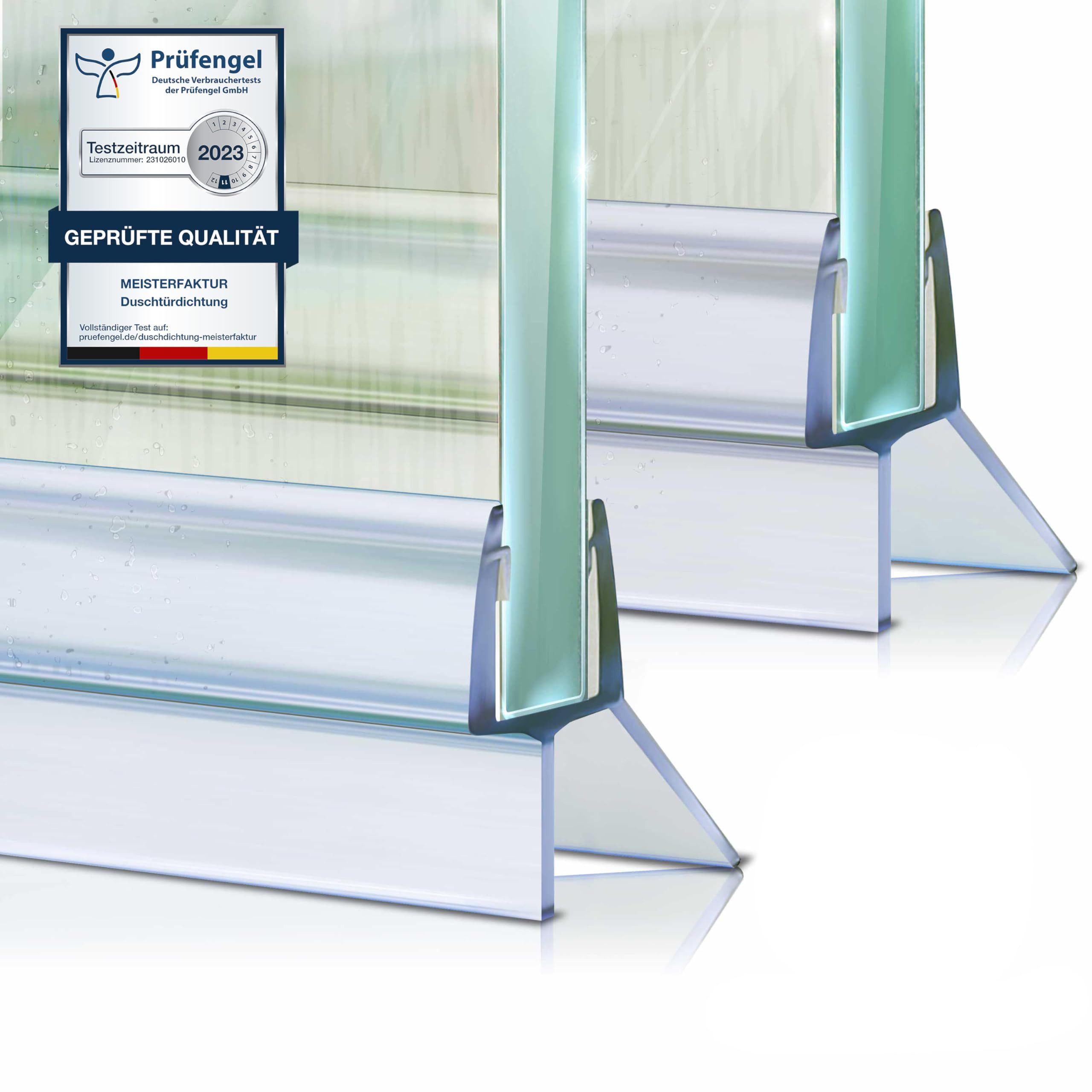 Meisterfaktur Duschdichtung 2x - Verlängerter Wasserabweiser - Ideale Dicht günstig online kaufen