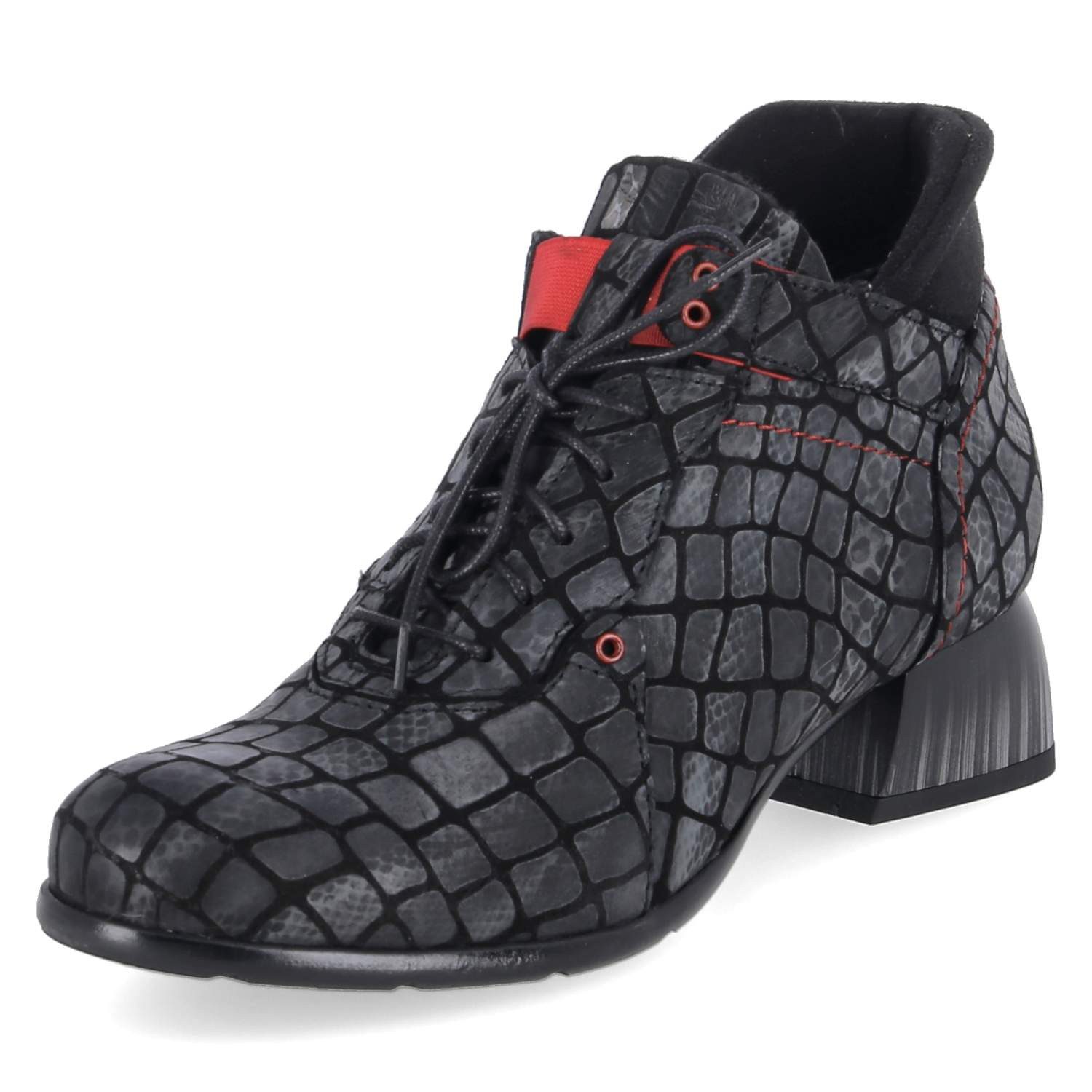 Simen Simen 7013A Grau Damen Rauleder grey Schnürstiefel