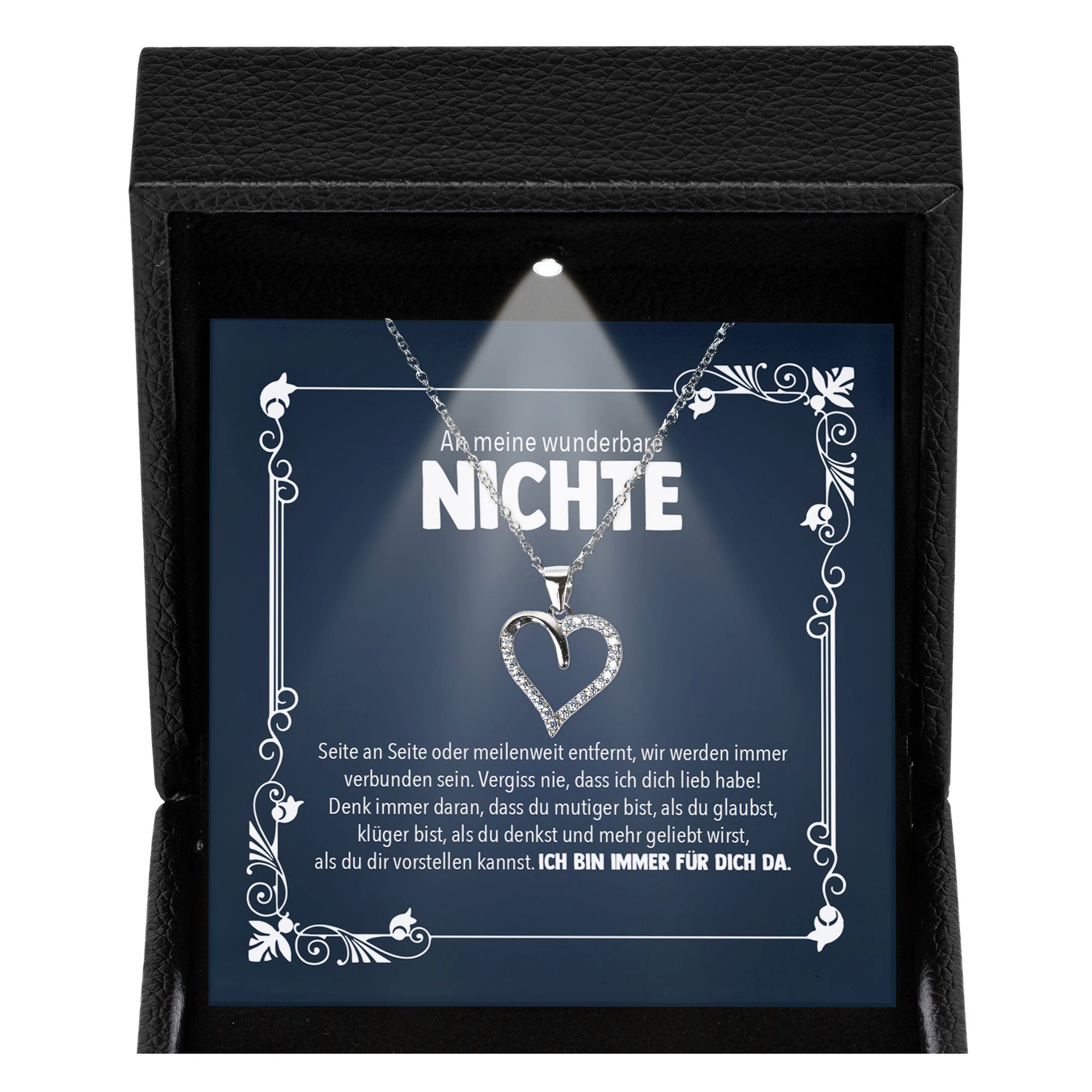 22Feels Schmuckset Wunderbare Nichte Geschenk 18. Geburtstag Firmung Mädchen Halskette (Geschenkset), Silber 925/000, Geschenkset Made In Germany, Premium Licht Etui