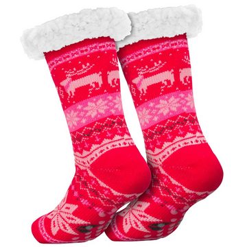 compagno Kuschelsocken (1-Paar) Kuschelsocken Norwegen Anti-Rutsch Sohle Noppensocken Wintersocken Damen Herren Socken Einheitsgröße