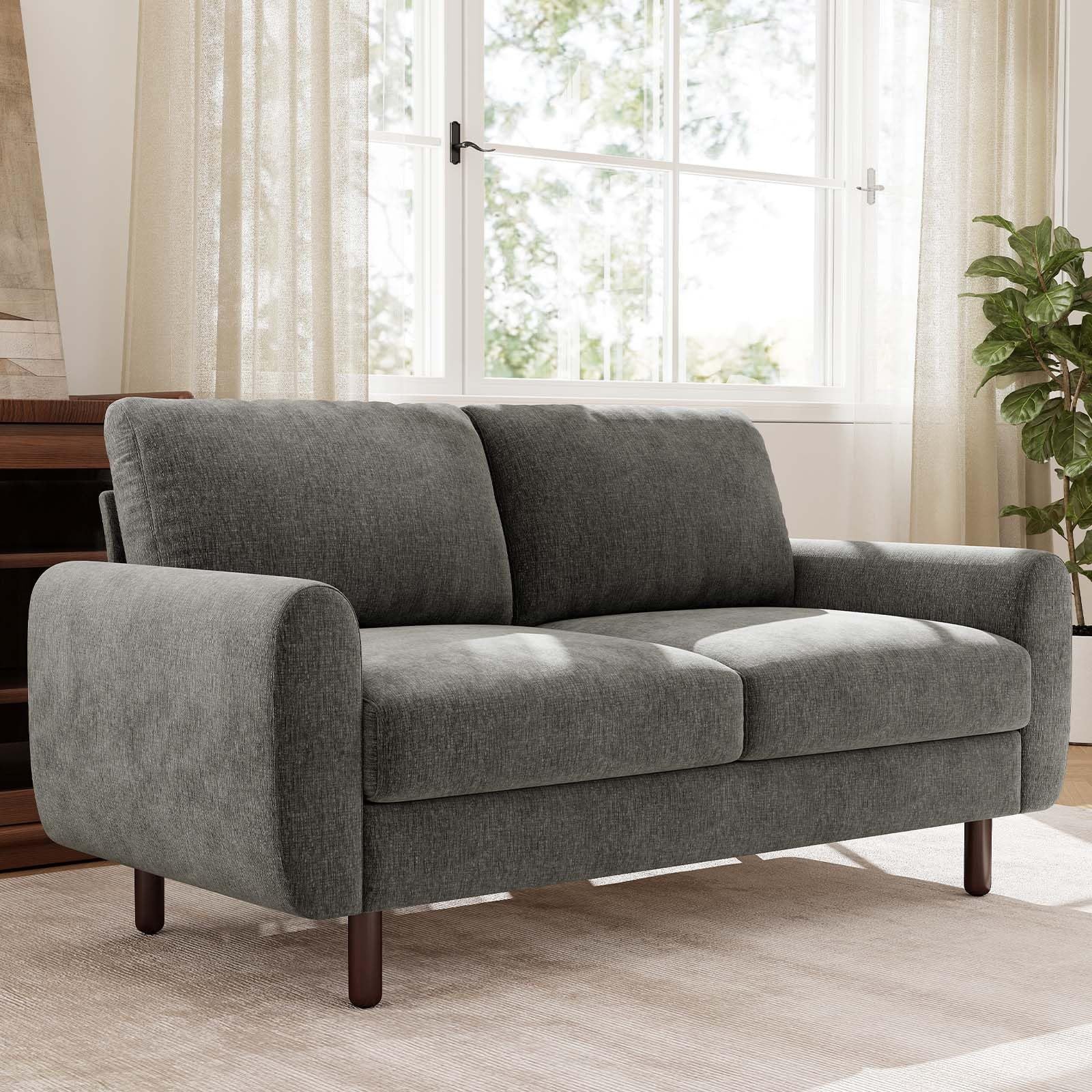 Urhanherry 2-Sitzer mit abnehmbarem Bezug, für Wohnzimmer, 173 x 80 x 90 cm, Grau, 1 Teile, Atmungsaktiv, Ergonomisch, Platzsparend