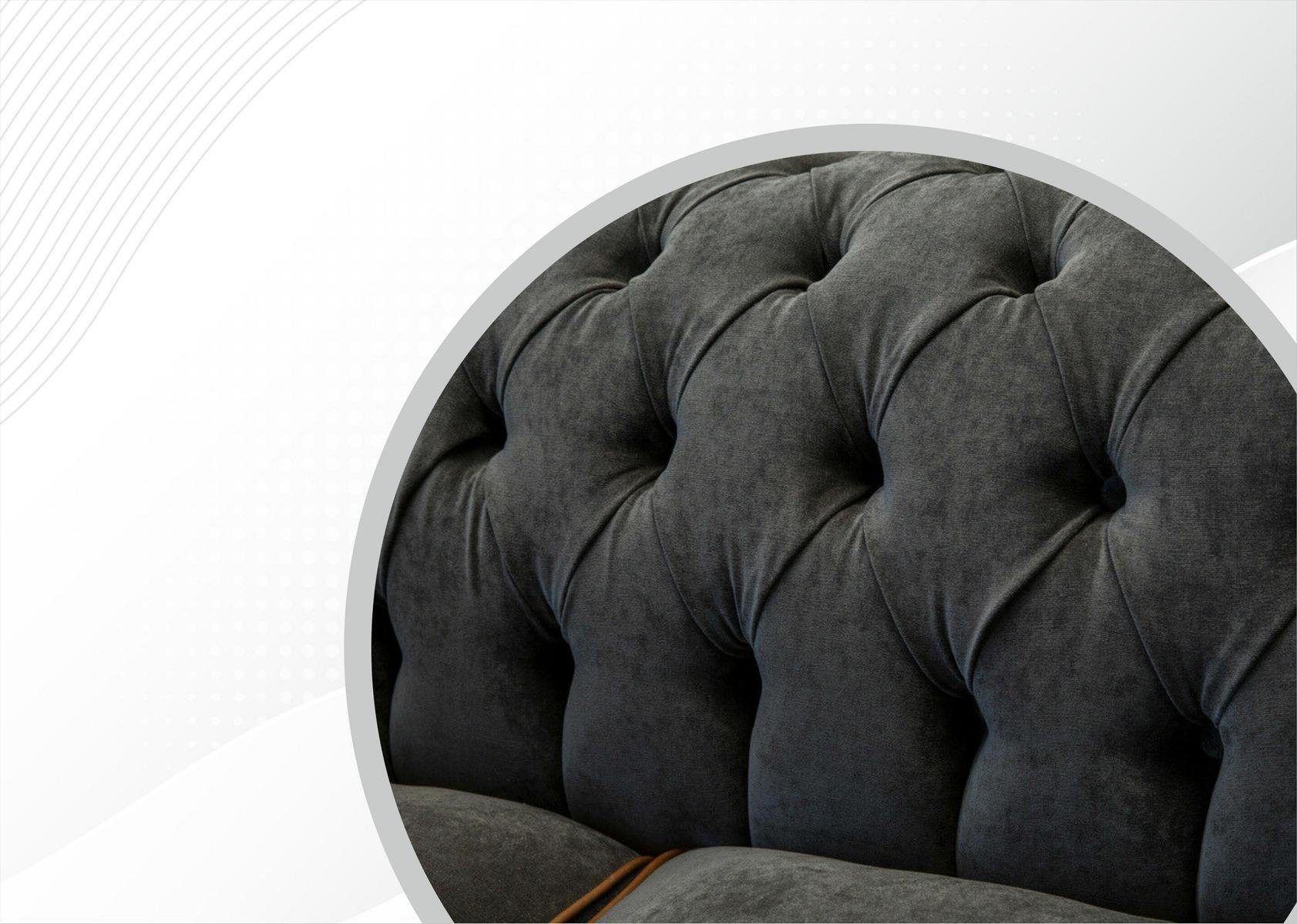 Sitzer 2 Chesterfield 185 JVmoebel Design Sofa Couch Chesterfield-Sofa, cm