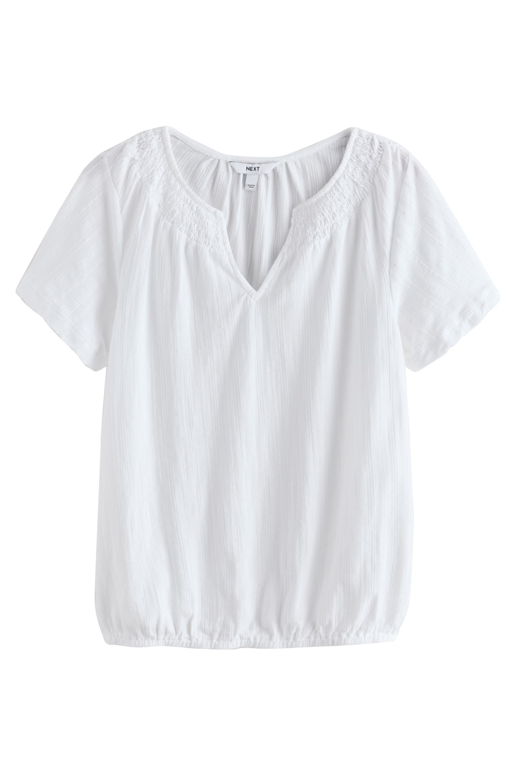 Next Kurzarmbluse Kurzärmeliges Oberteil mit Ballonsaum (1-tlg) günstig online kaufen
