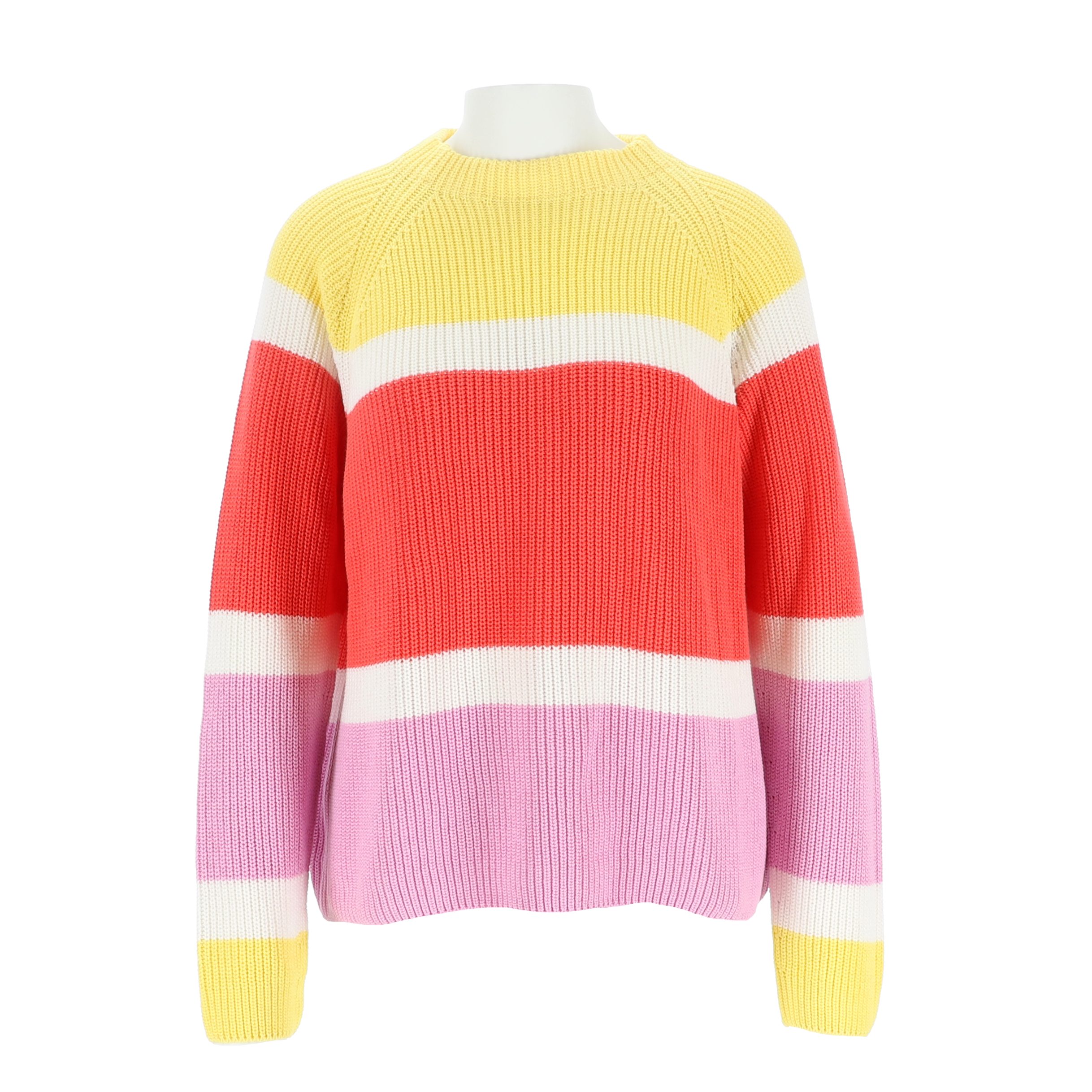 halsüberkopf Accessoires Rundhalspullover Pullover mit Blockstreifen, reine Baumwolle