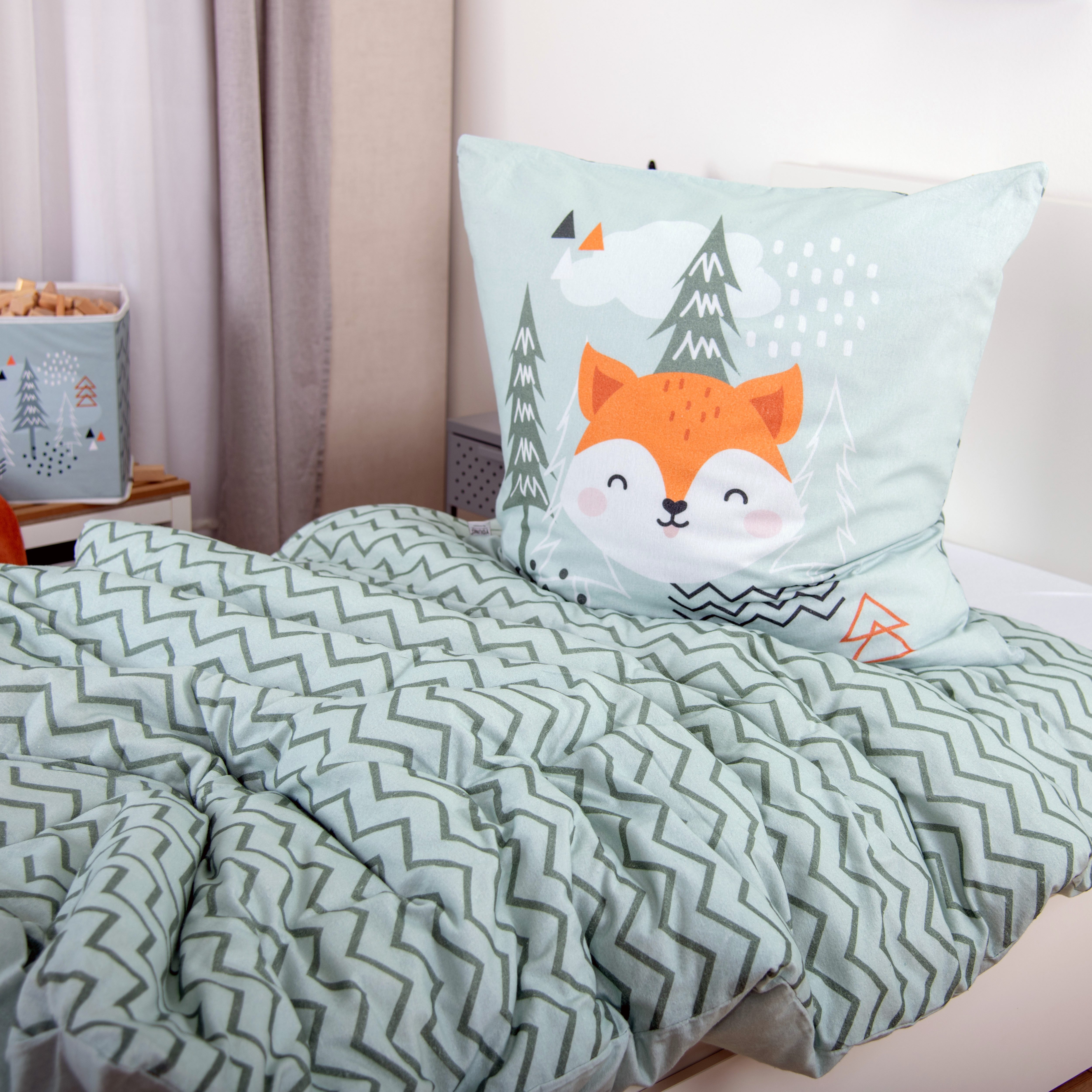 Baby Best Wendebettwäsche Young Collection Nordic Forest, Flanell, 2 teilig, mit tollem Wendemotiv – Bild 5 von 5