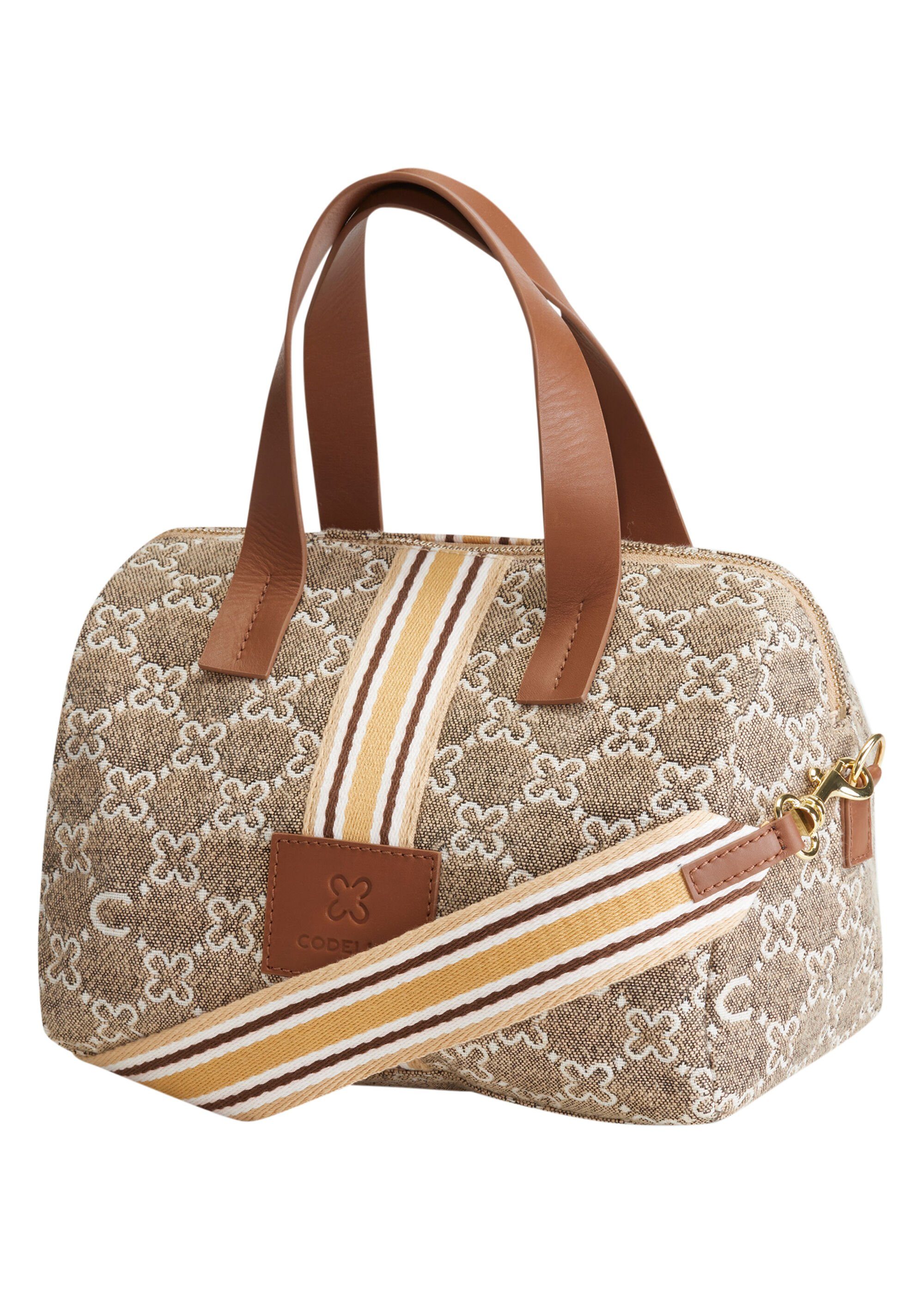 aus Codello Canvas Henkeltasche beige Monogramm,