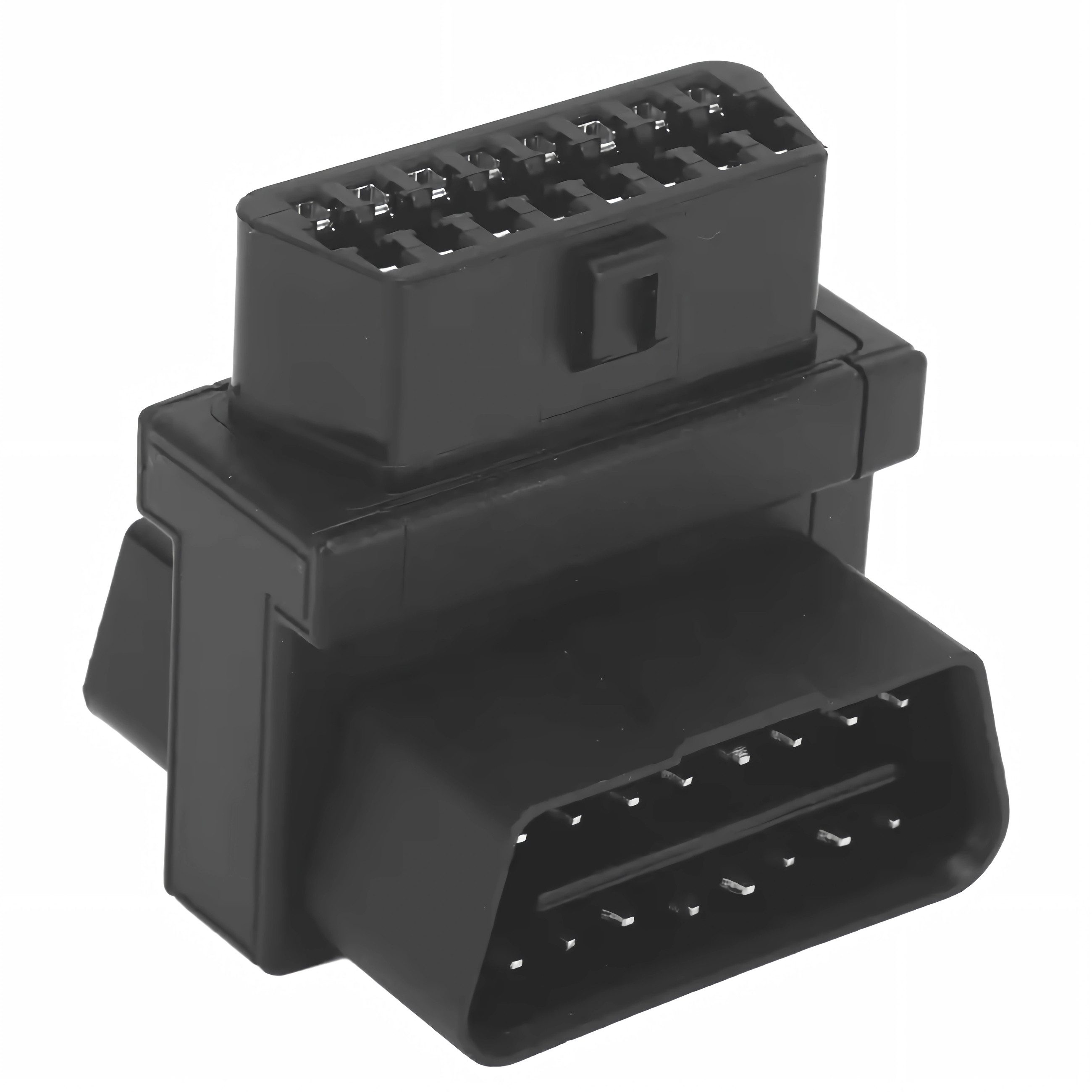 Bolwins Y-Verteiler D18C OBD2 Splitter 16 Pin auf 2x OBDII Buchsen für Auto Diagnosegeräte (Einzelartikel, 1-St., 1x D18C OBD2 Splitter Adapter), 1 auf 2 OBD2 Verteiler, kompakt, robust, Plug & Play ohne Treiber