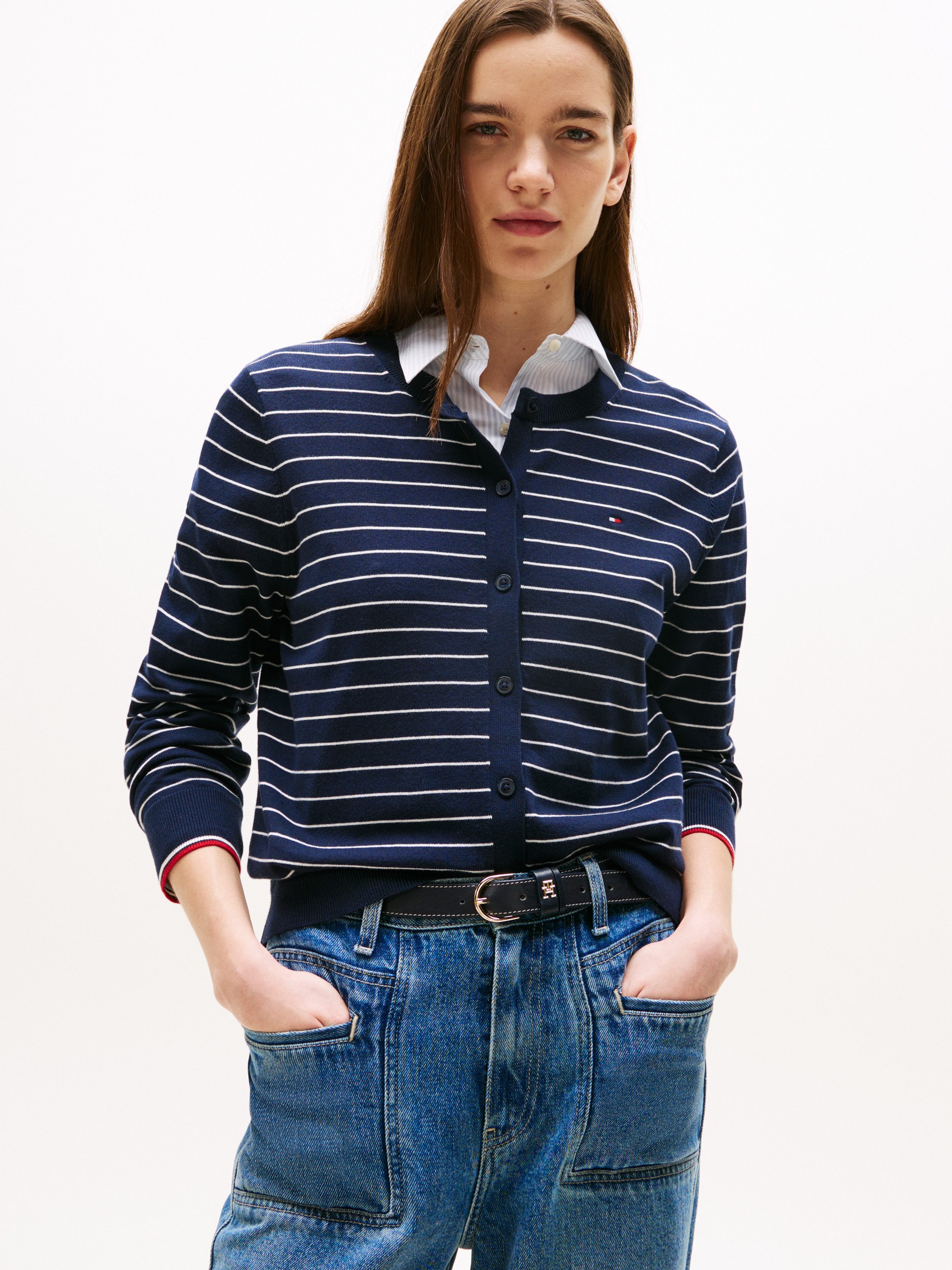 Tommy Hilfiger Cardigan CO JERSEY STITCH CARDIGAN Baumwollmischung, regular günstig online kaufen